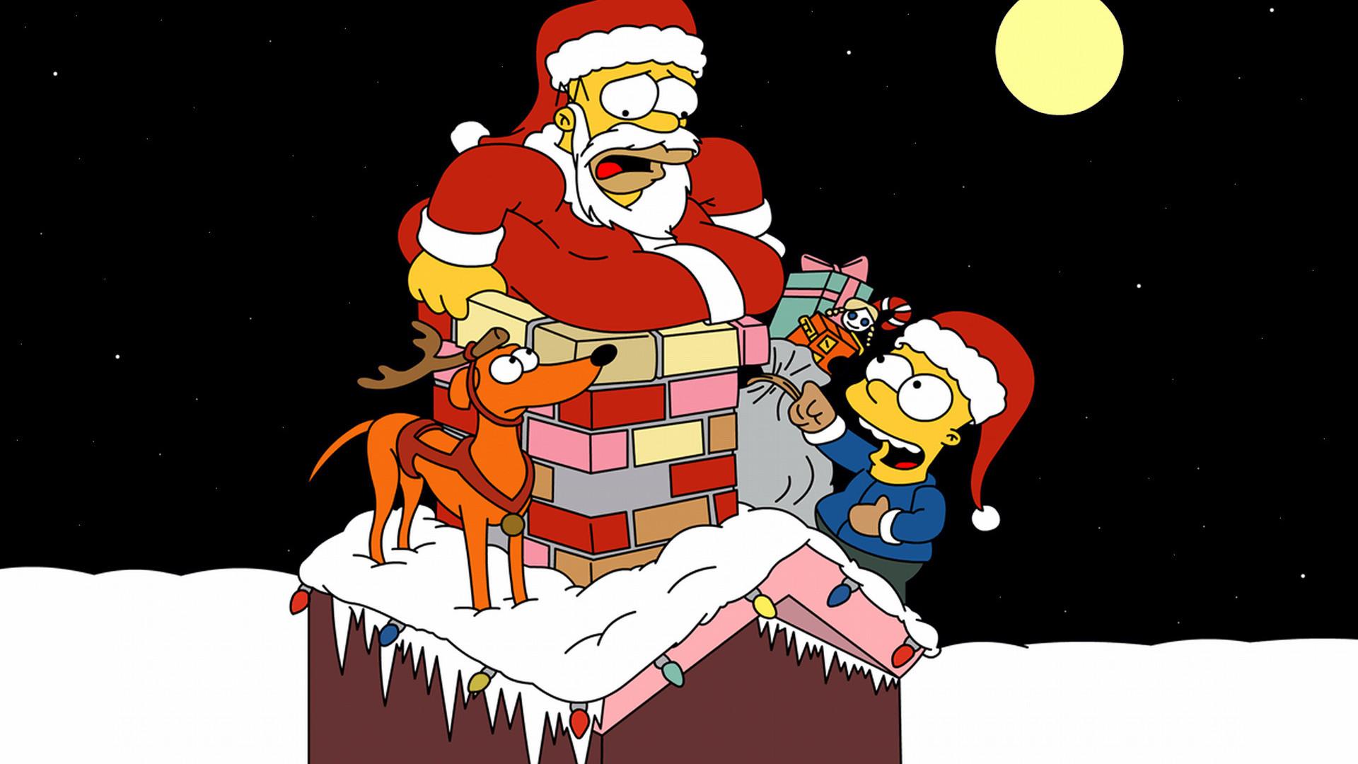 Simpsons Christmas Wallpaper