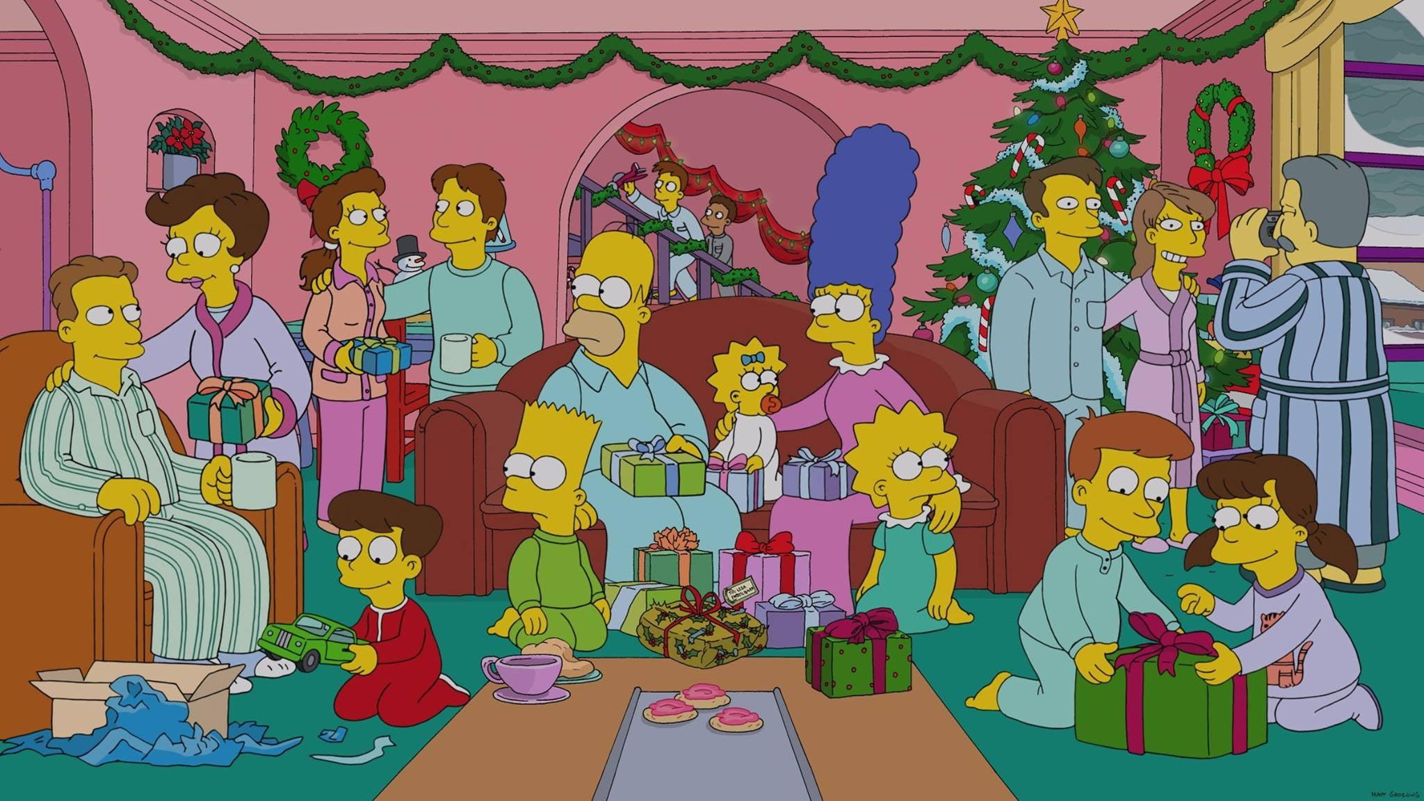 The Simpson Christmas episode HD wallpaper