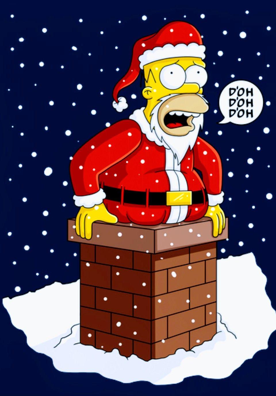 Santa Homer, The Simpsons. Wallpaper iphone christmas, Christmas artwork, Christmas cartoons