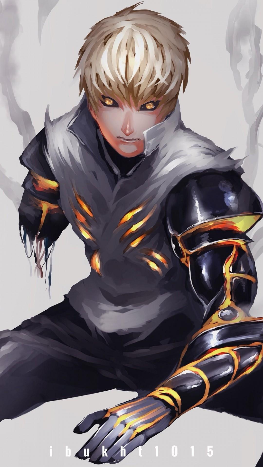 Download 1080x1920 Genos, One Punch Man, Cyborg Wallpaper