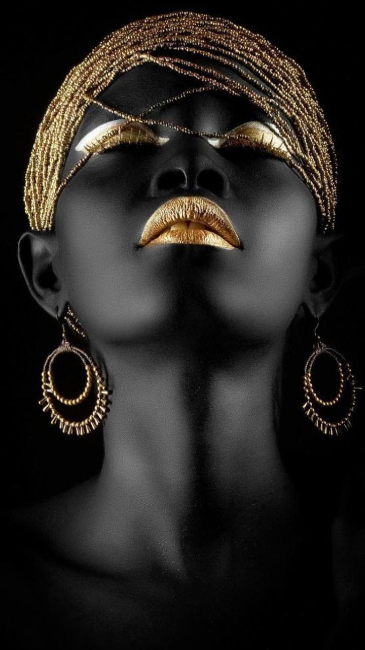 Download Golden make up Wallpaper by georgekev now. Browse millions of popular african Wallpaper. Black women art, Female art, African art