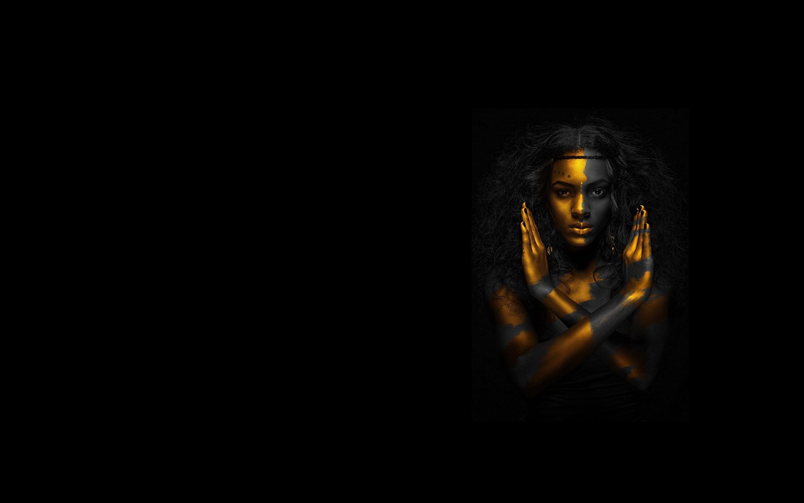 Egyptian Qeen Gold Black Woman Resolution Wallpaper