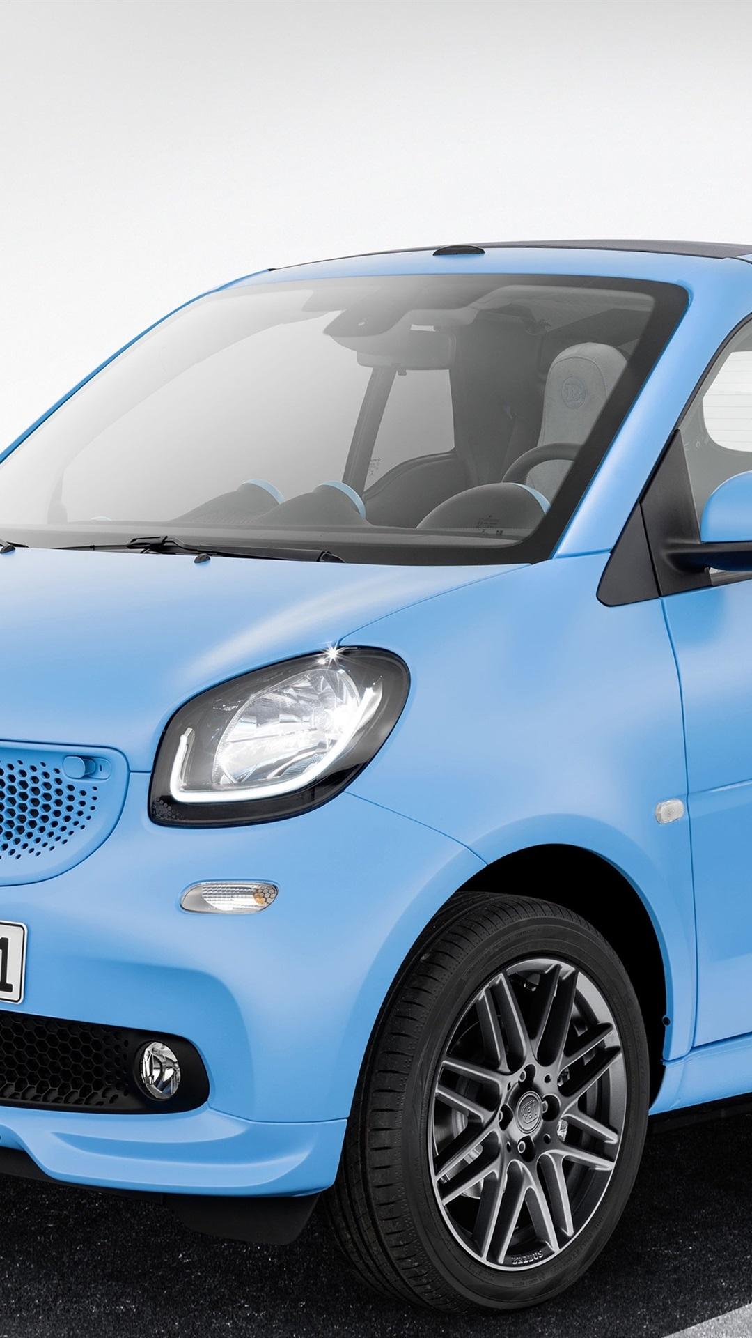Smart Fortwo Cabrio Brabus Edition blue car 1080x1920 iPhone