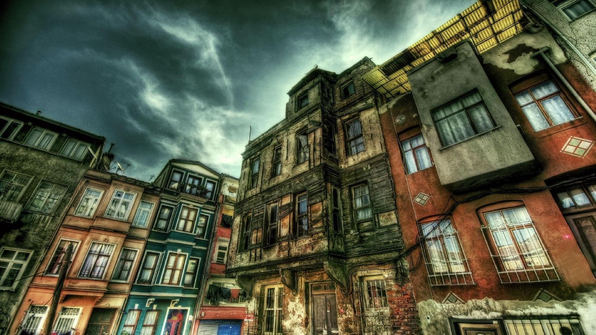 city, Istanbul, Turkey, Building, Old building, Clouds