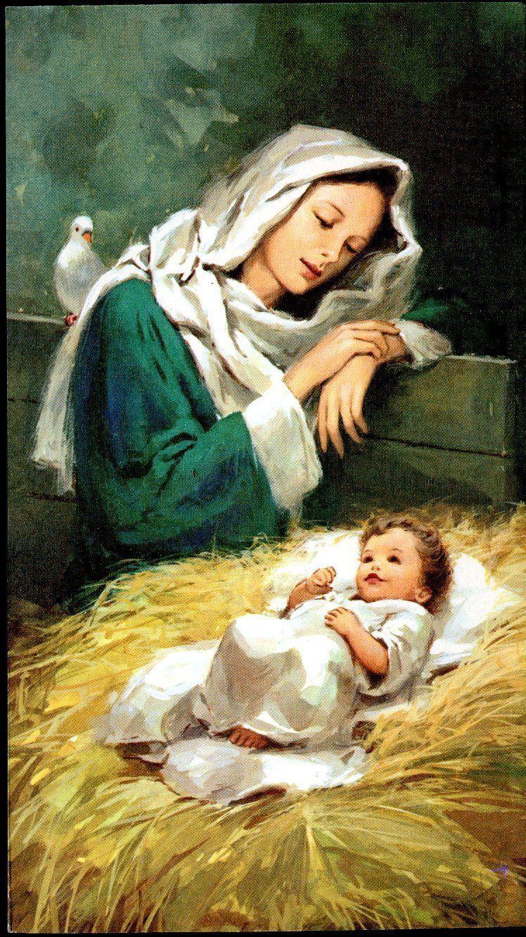 Mary Laying Baby Jesus In A Manger Wallpapers - Wallpaper Cave