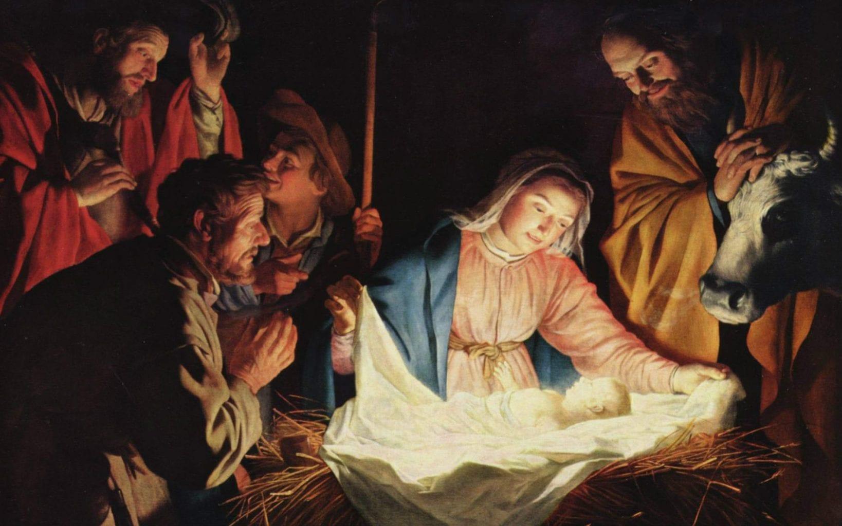 Blessing of Christmas Manger or Nativity Scene