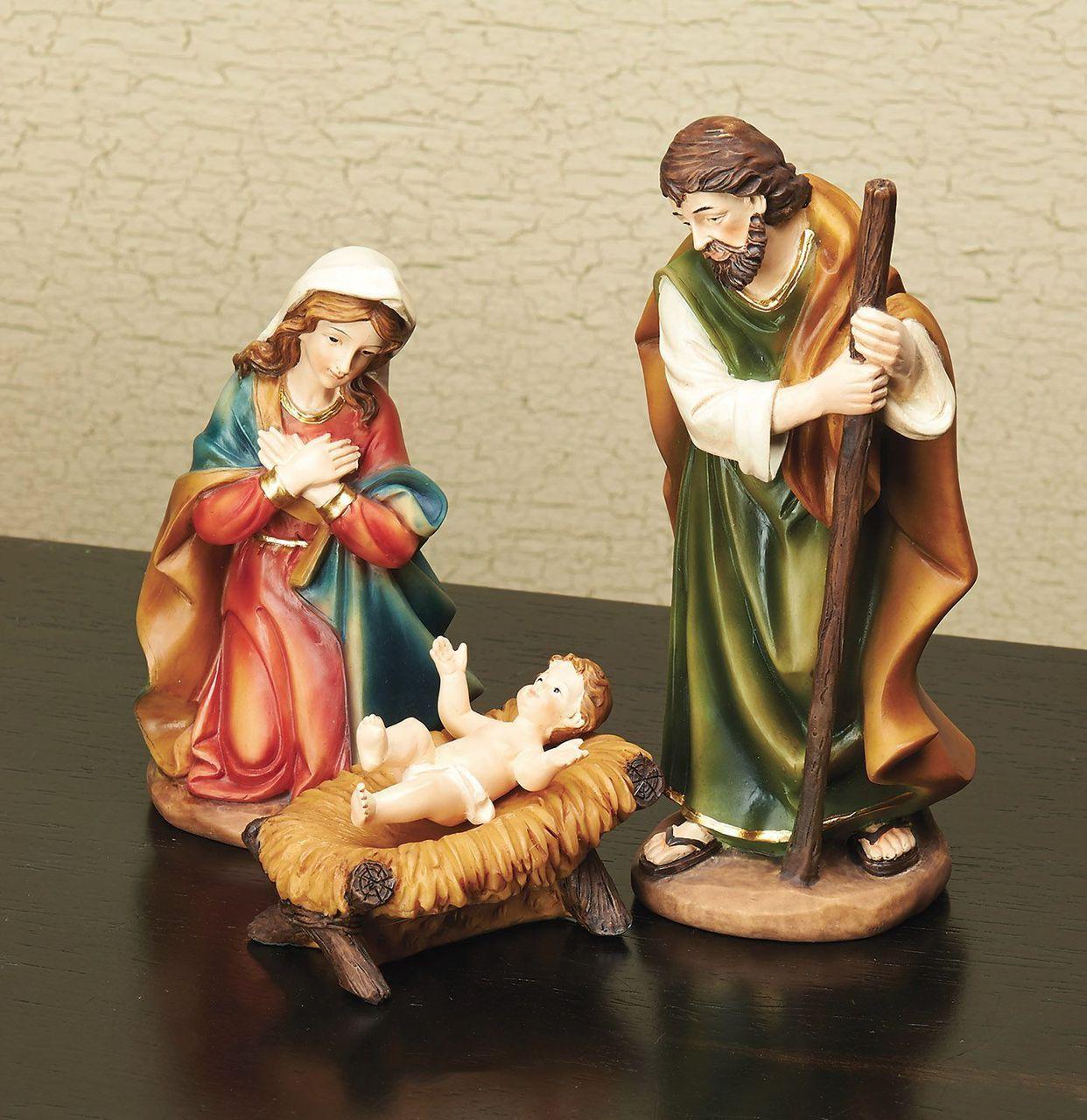Holy Family Set. Nativity. Removable Infant Jesus