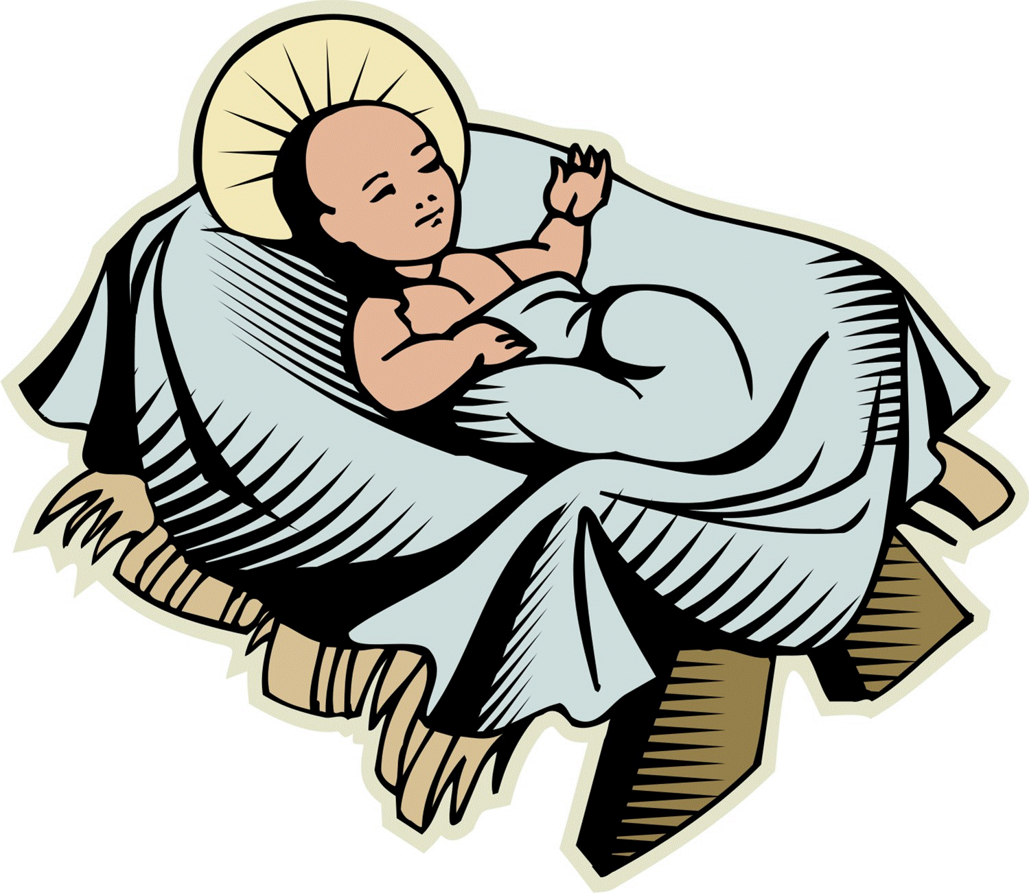 Free Baby Jesus In A Manger Image, Download Free Clip Art
