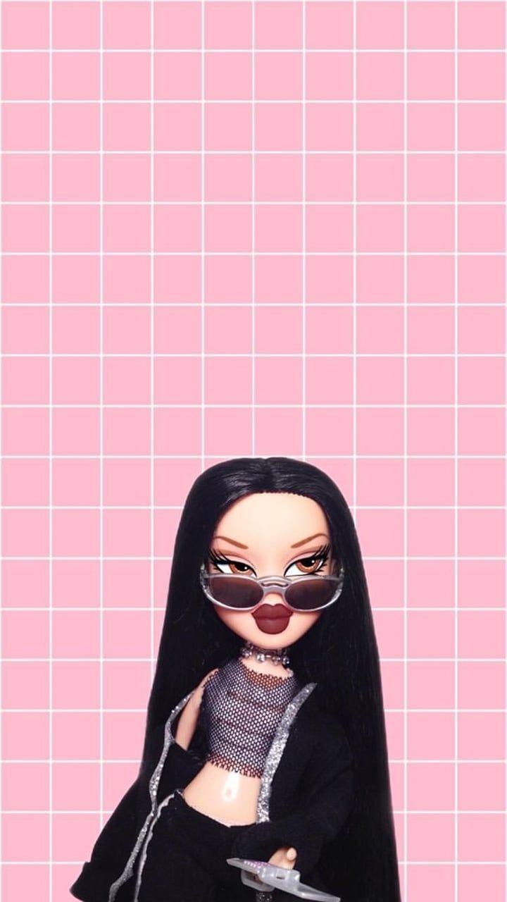 Download Aesthetic Bratz Doll Jade All Black Wallpaper