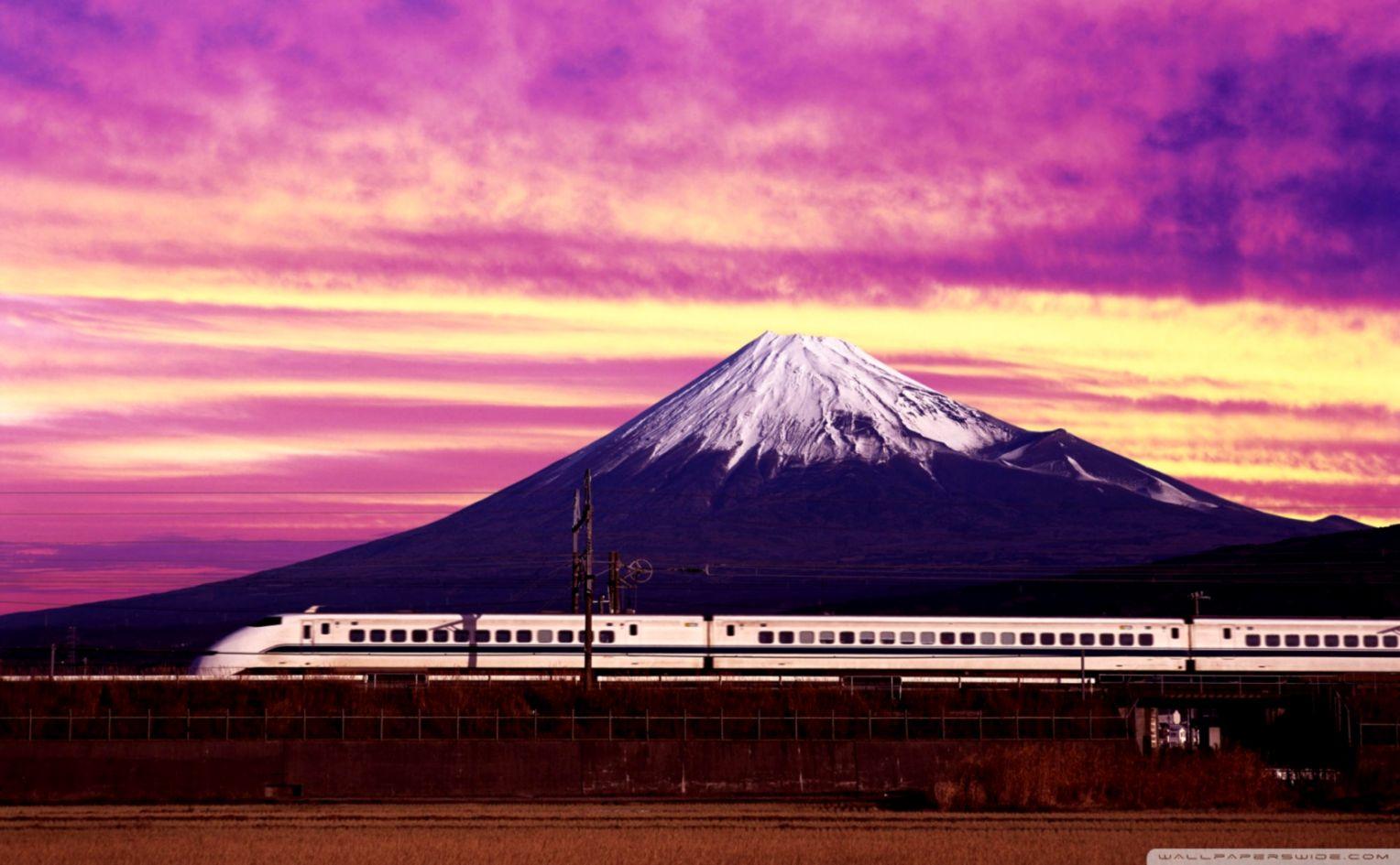 Shinkansen Train Mount Fuji Wallpaper HD