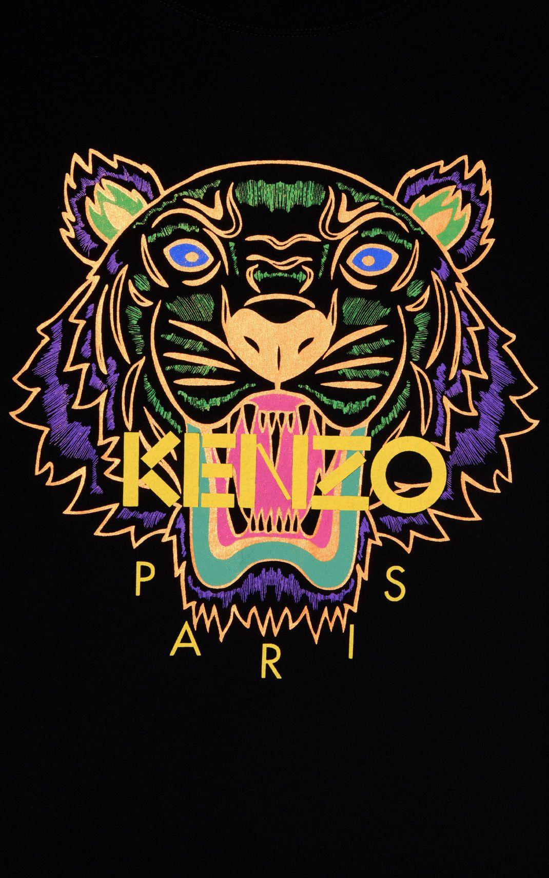 BLACK 'Holiday Capsule Collection' Tiger T Shirt For Women KENZO