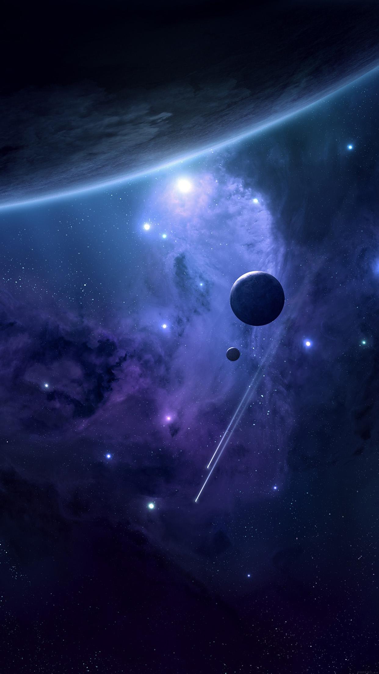 Planets Space Blue Art Android wallpaper HD wallpaper