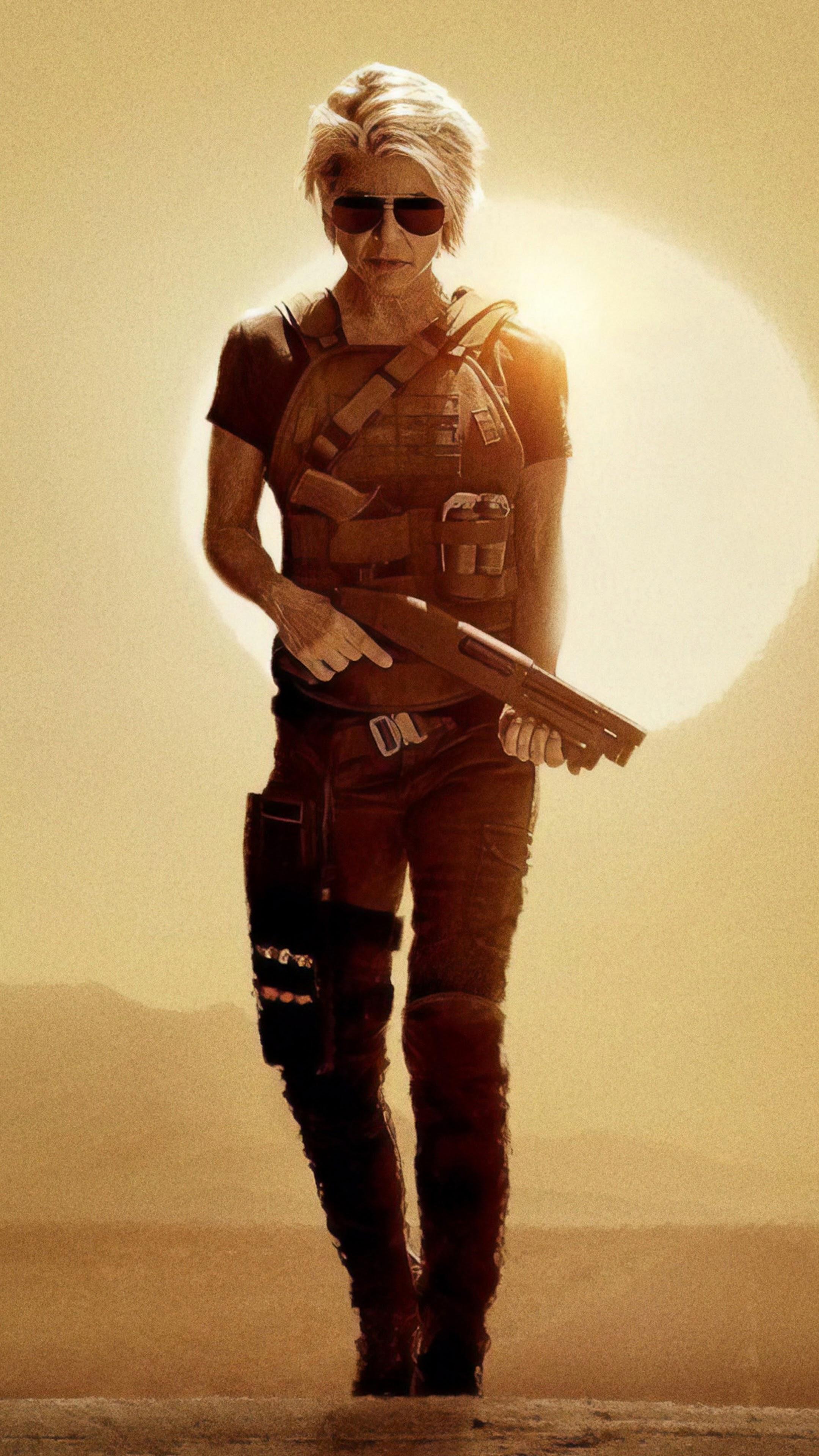 Terminator: Dark Fate Sarah Connor 4K Wallpaper