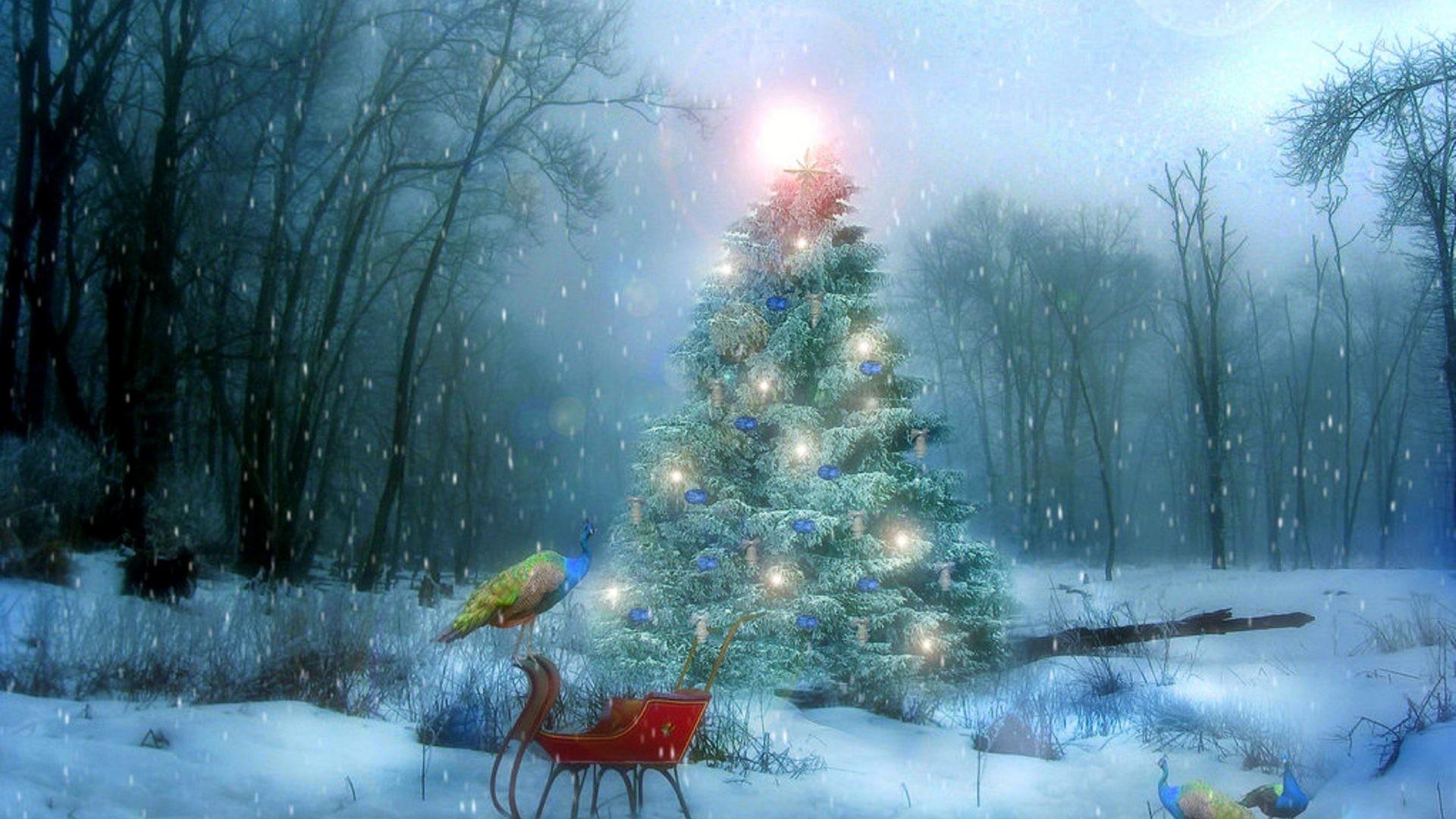 Winter Scene Christmas Wallpapers - Wallpaper Cave