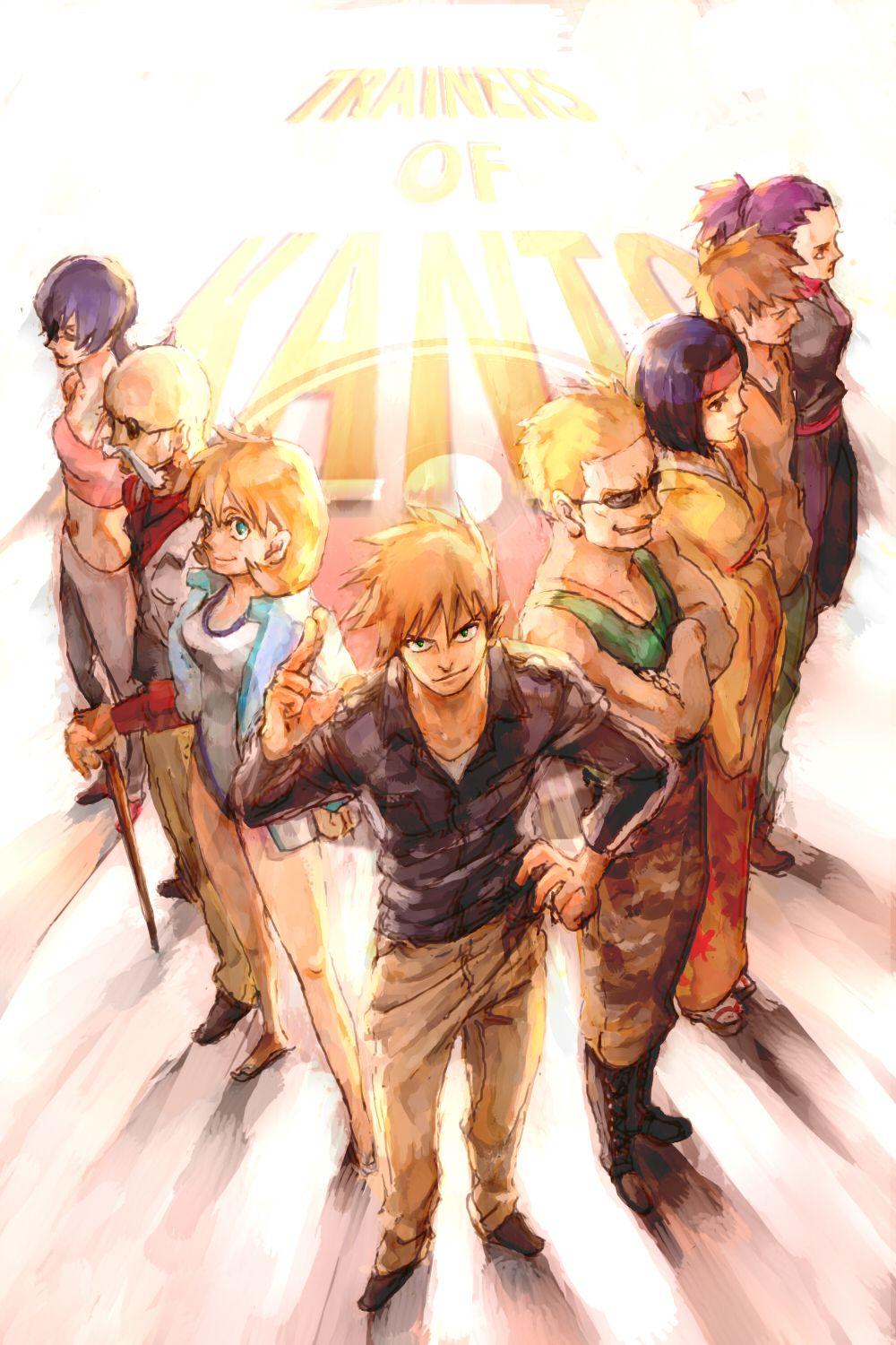 Kanto Gym Leaders. Anime image, Pokemon, Pokemon red