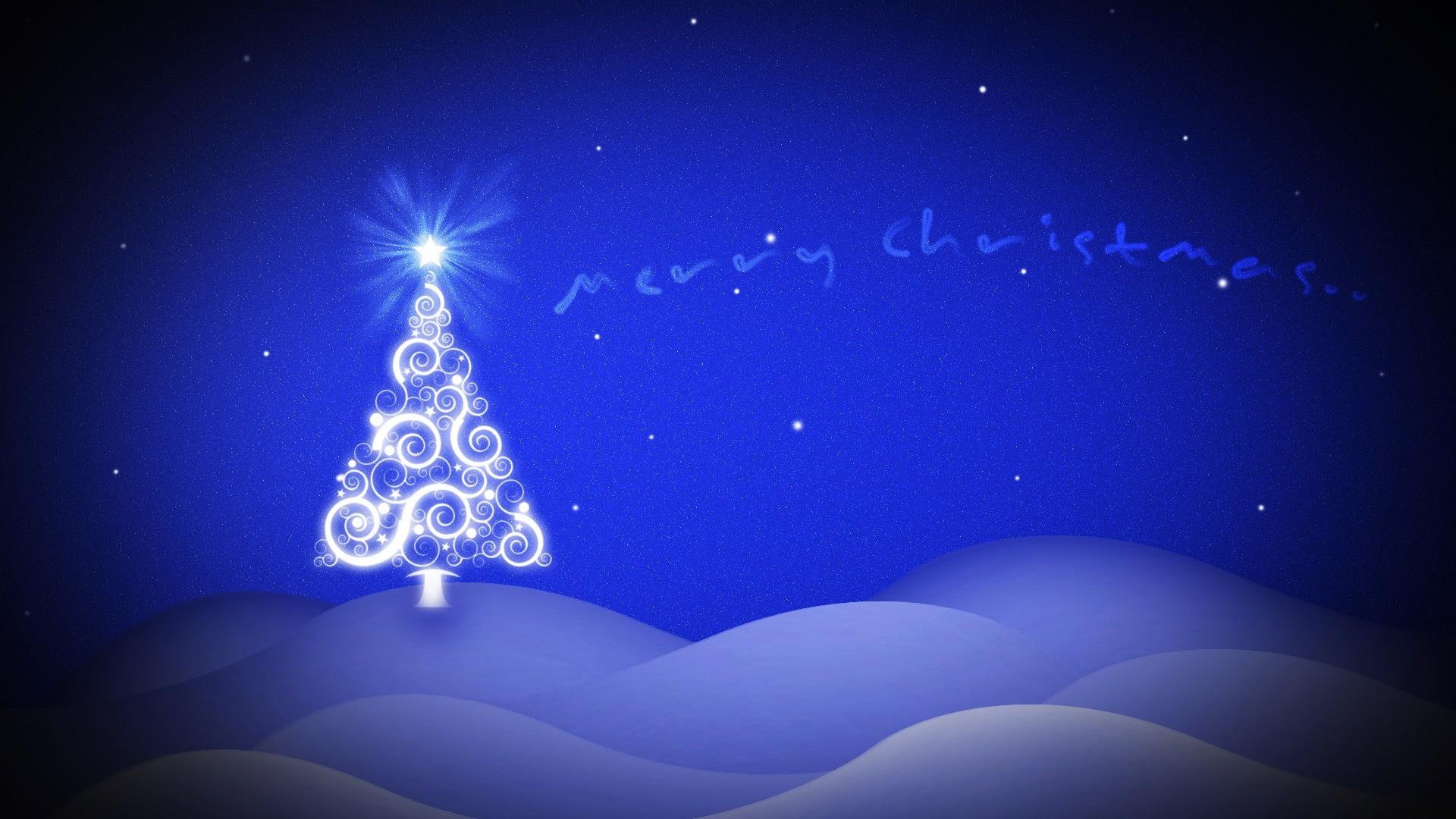 Blue Light Christmas Wallpapers Wallpaper Cave