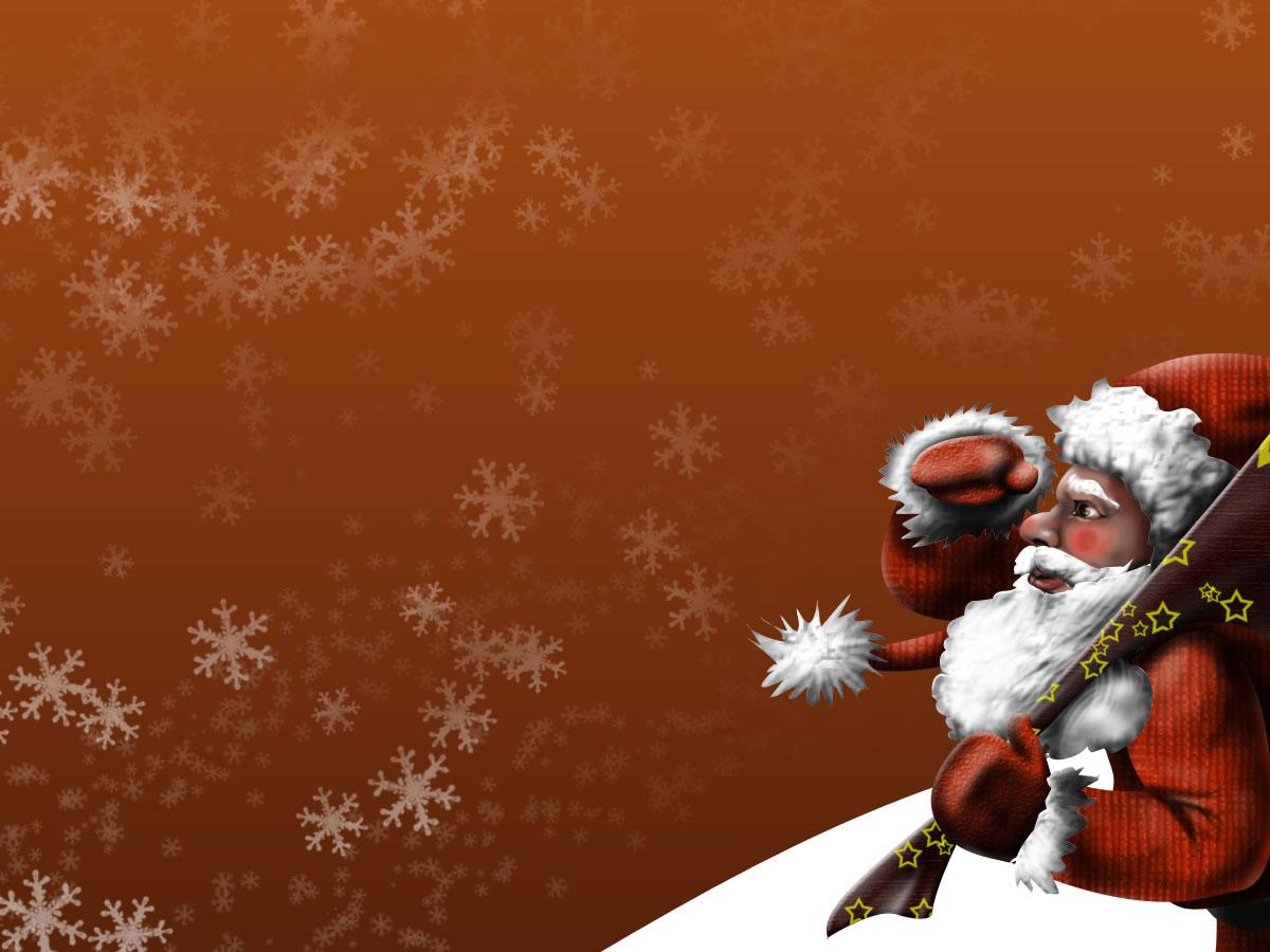 Father christmas Free PPT Background for your PowerPoint
