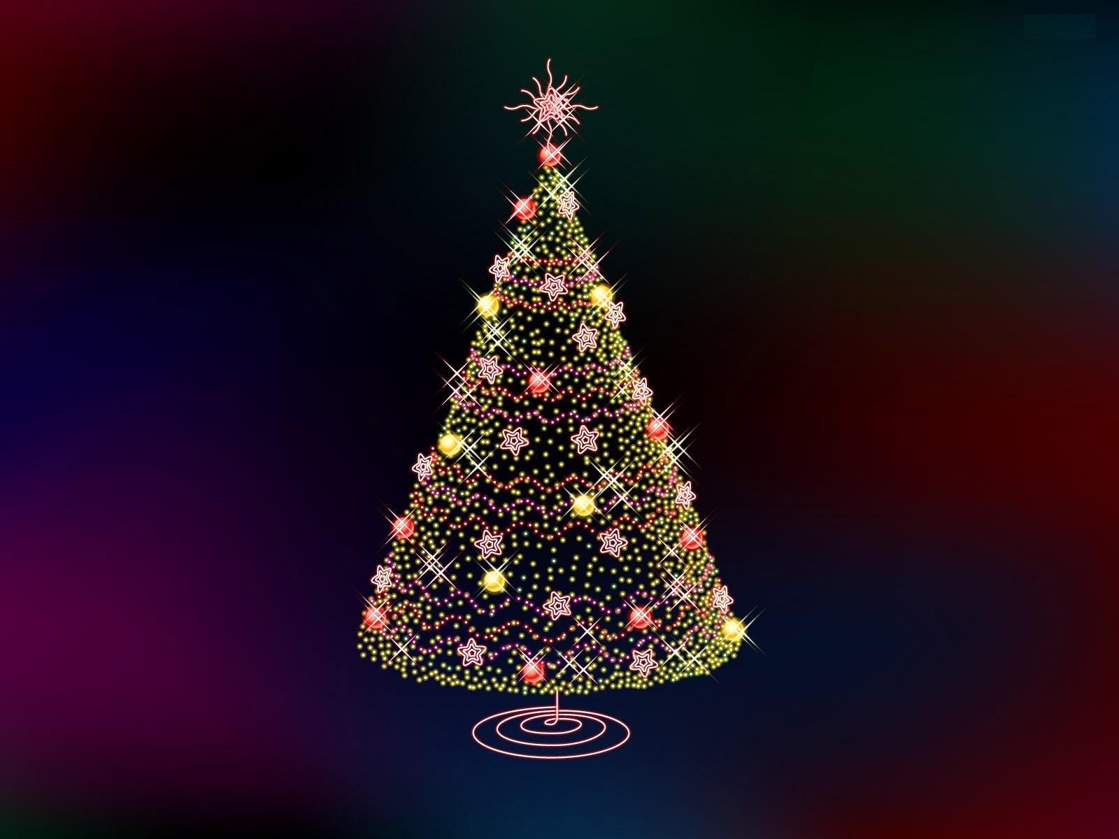Desktop Wallpaper New year Christmas tree Holidays