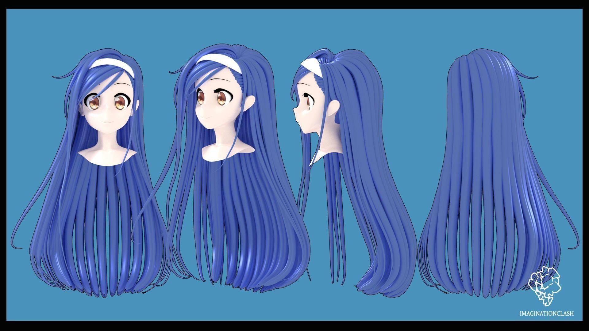Furuhashi Fumino hair style 3DD model
