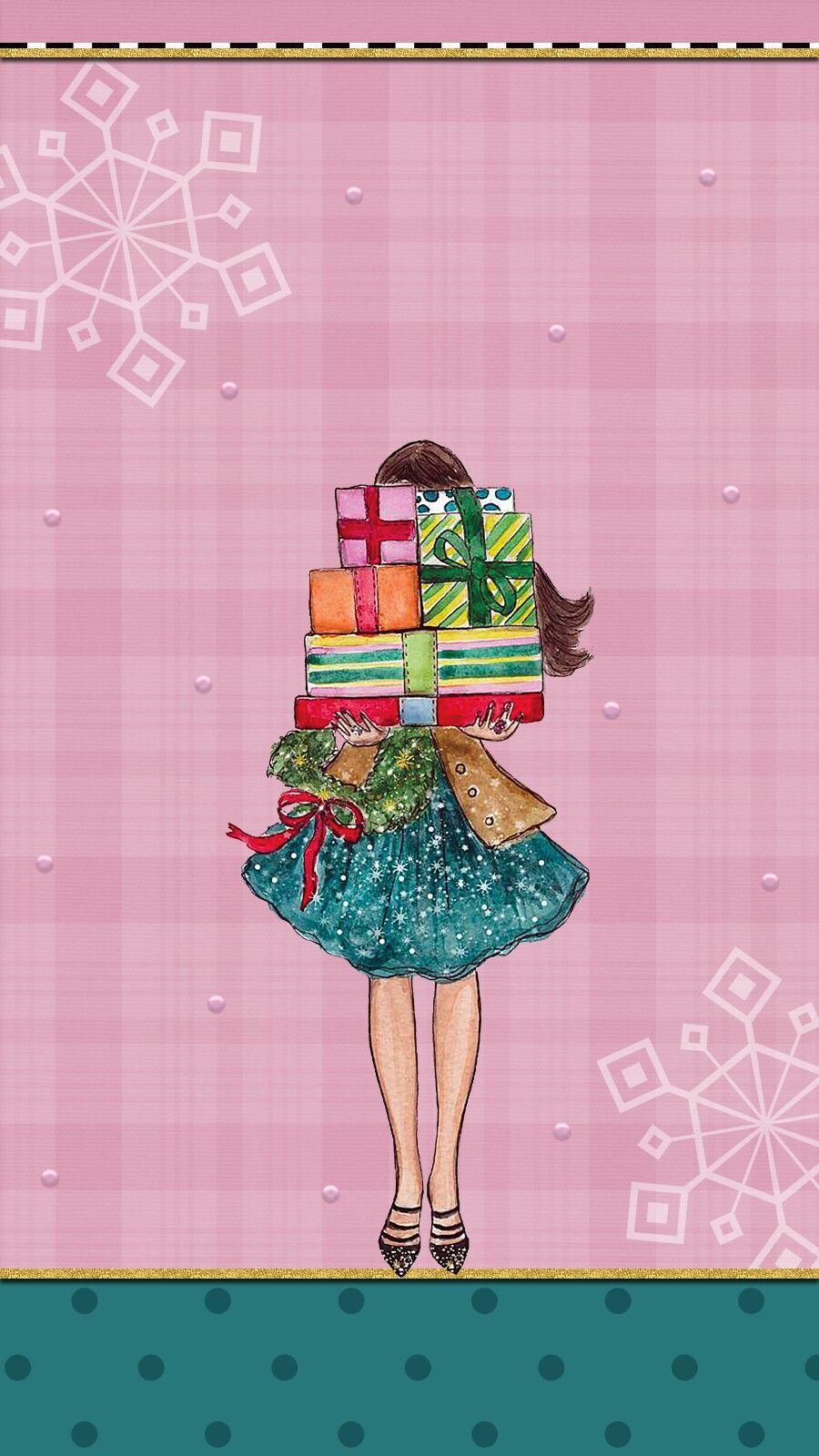 Free download 21 Christmas IPhone Wallpapers You Must SEE Artist Hue  576x1024 for your Desktop Mobile  Tablet  Explore 35 Girly Christmas  iPhone Wallpapers  Cute Girly Wallpapers for iPhone Girly