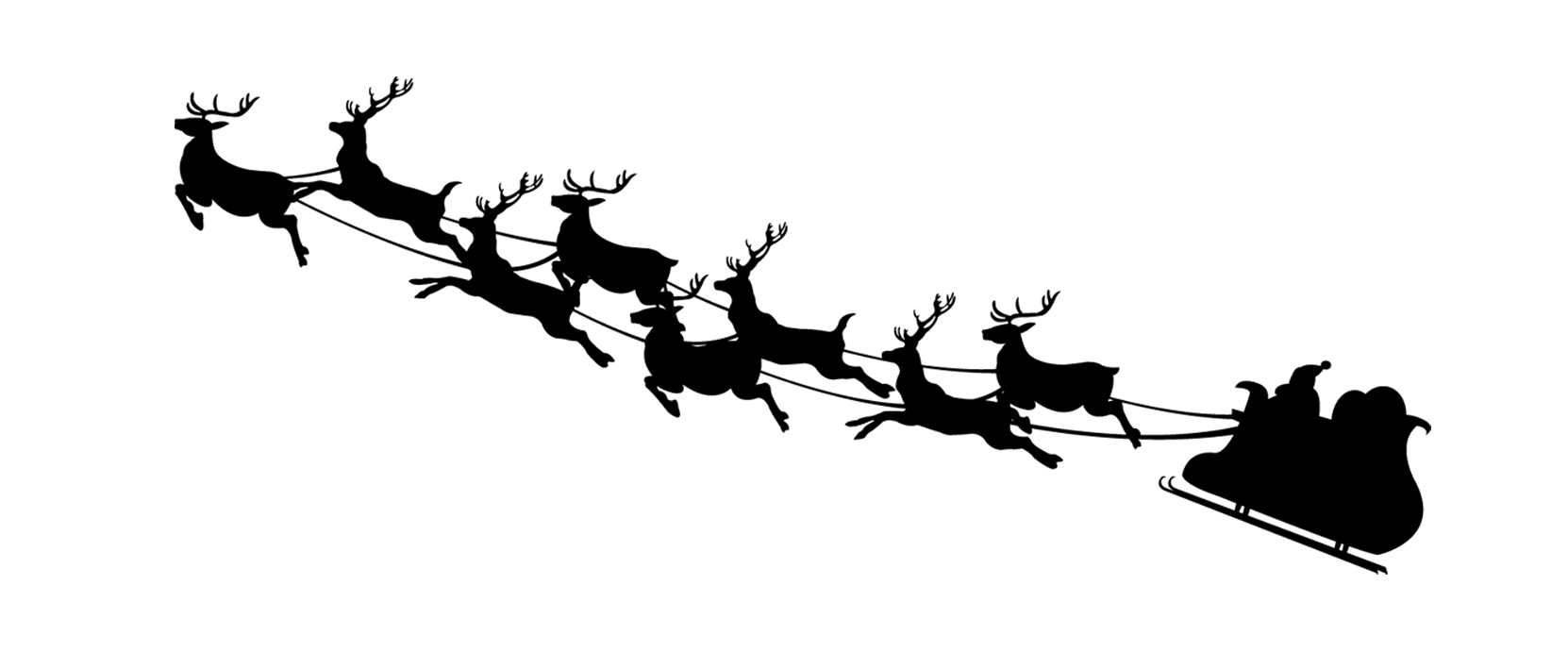 Santa Claus Reindeer Christmas Wallpaper