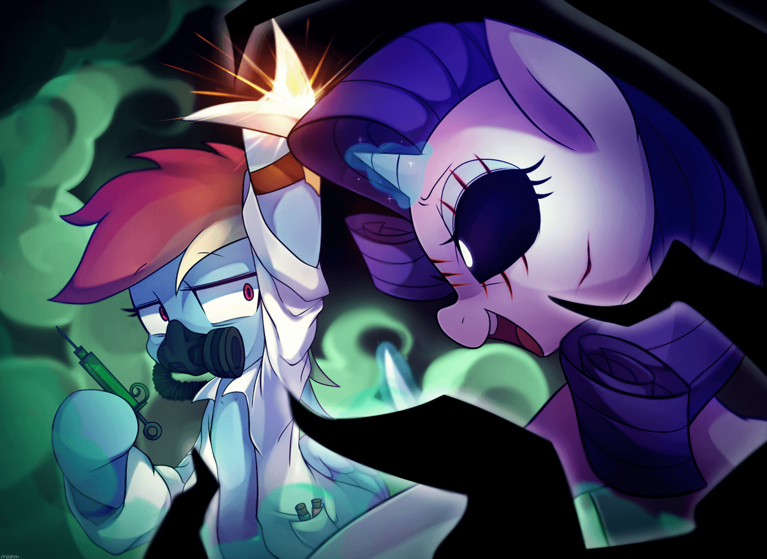 Rainbow Factory Dash vs. Lil Miss Rarity