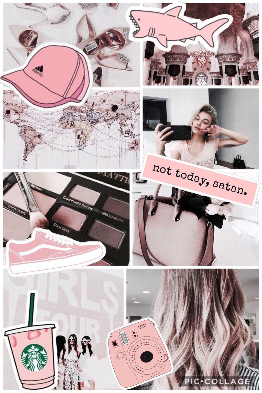 Light Pink Aesthetic Collage Wallpaper Laptop - pic-melon