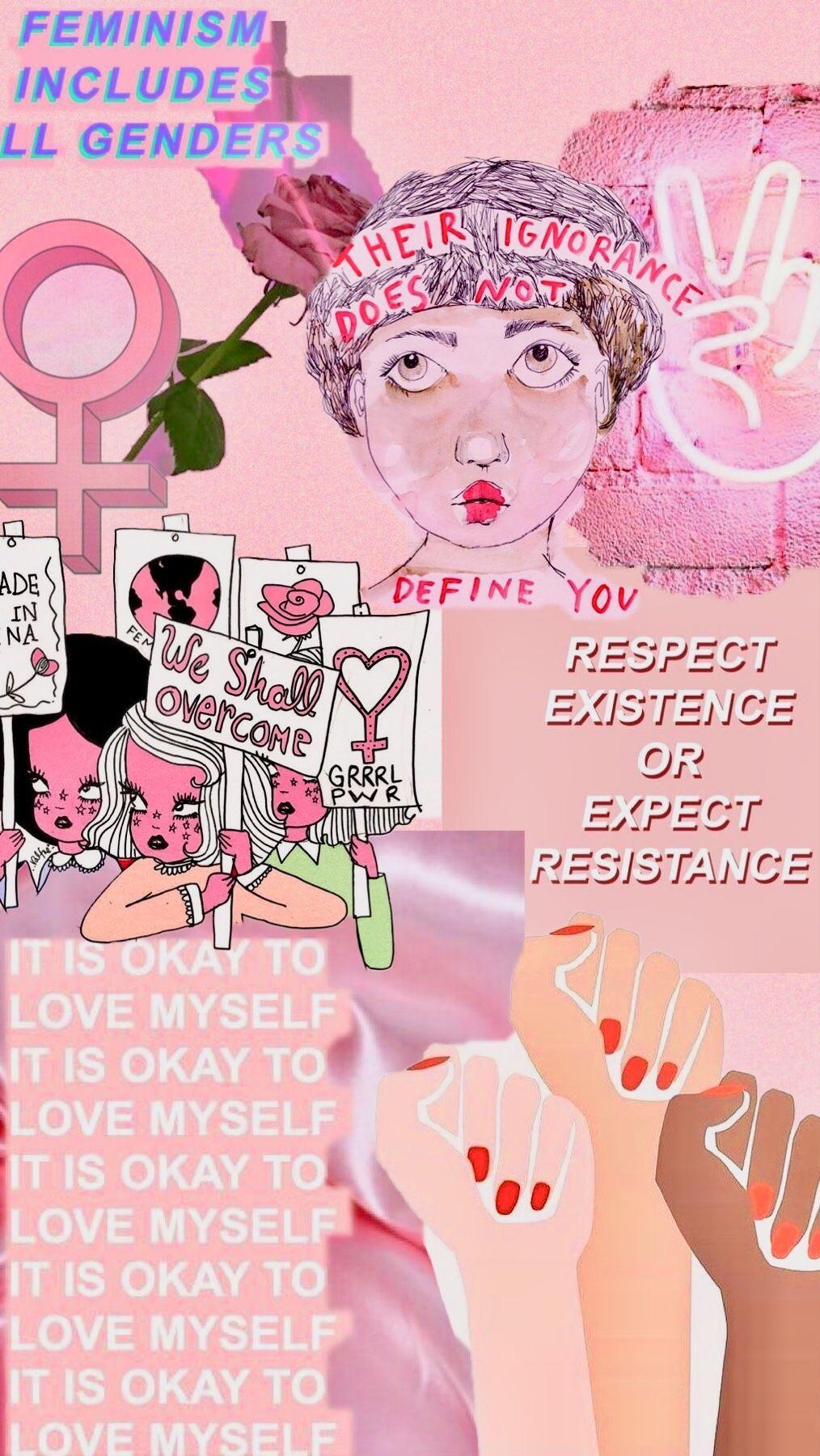 Feminist Collage Wallpaper Free Feminist Collage