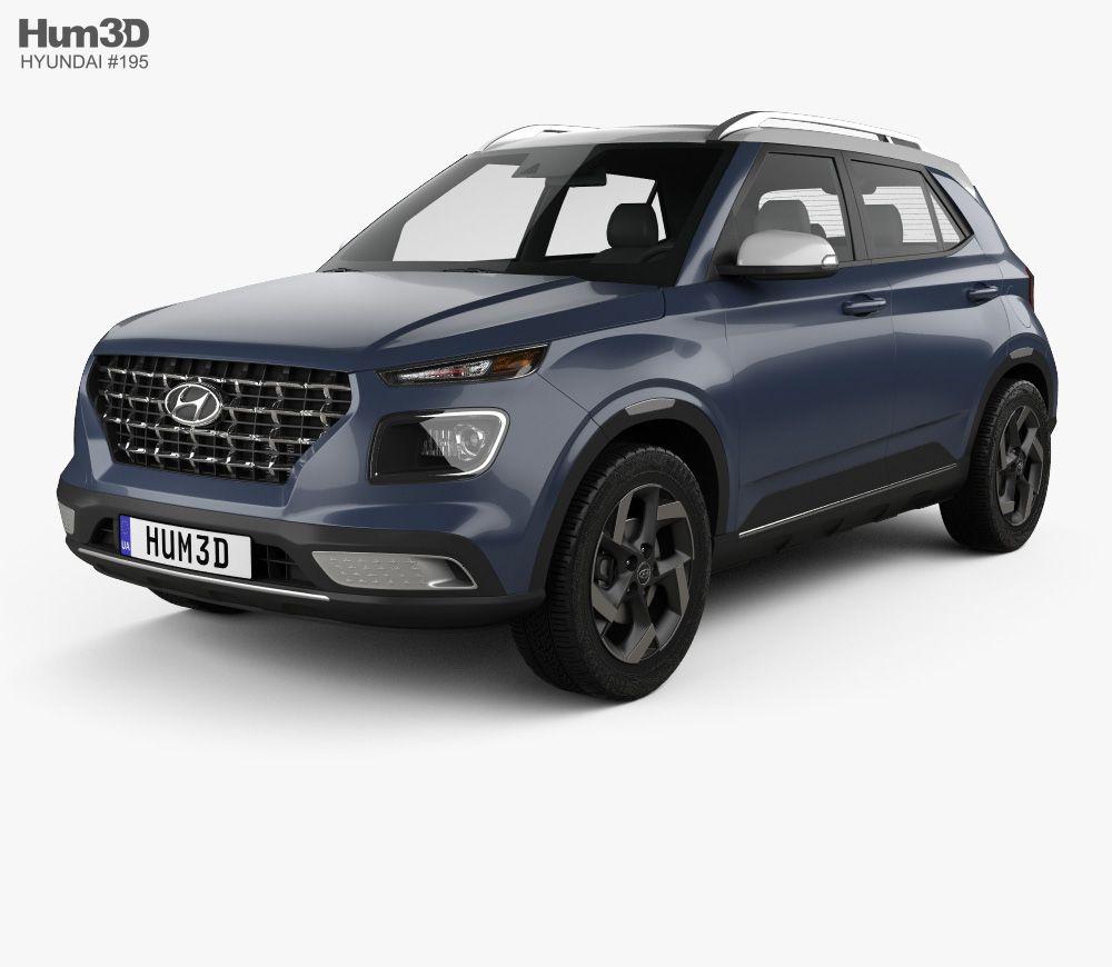 Hyundai Venue 2020 3D model. Hyundai 3D Models. Model