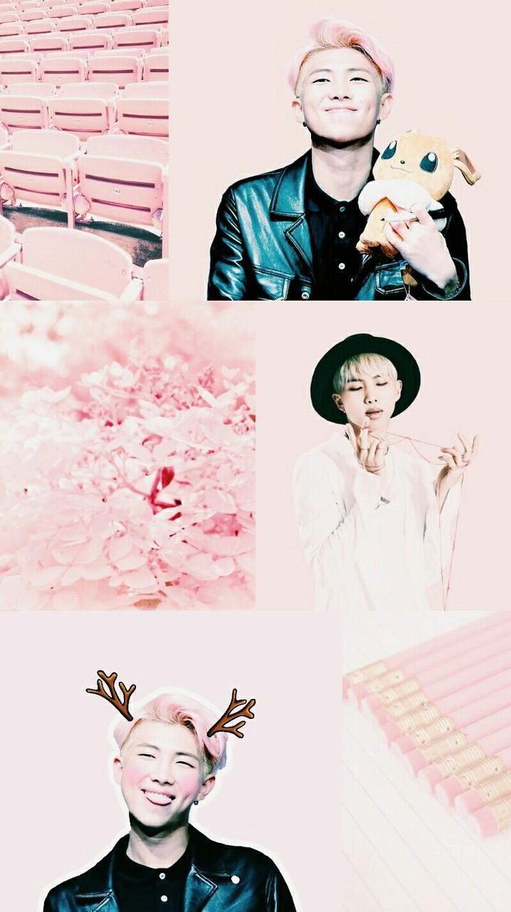 bts aesthetic wallpapers namjoon pastel kim pink lockscreen kpop jin collage aesthetics backgrounds cave wallpaperaccess edit reblog