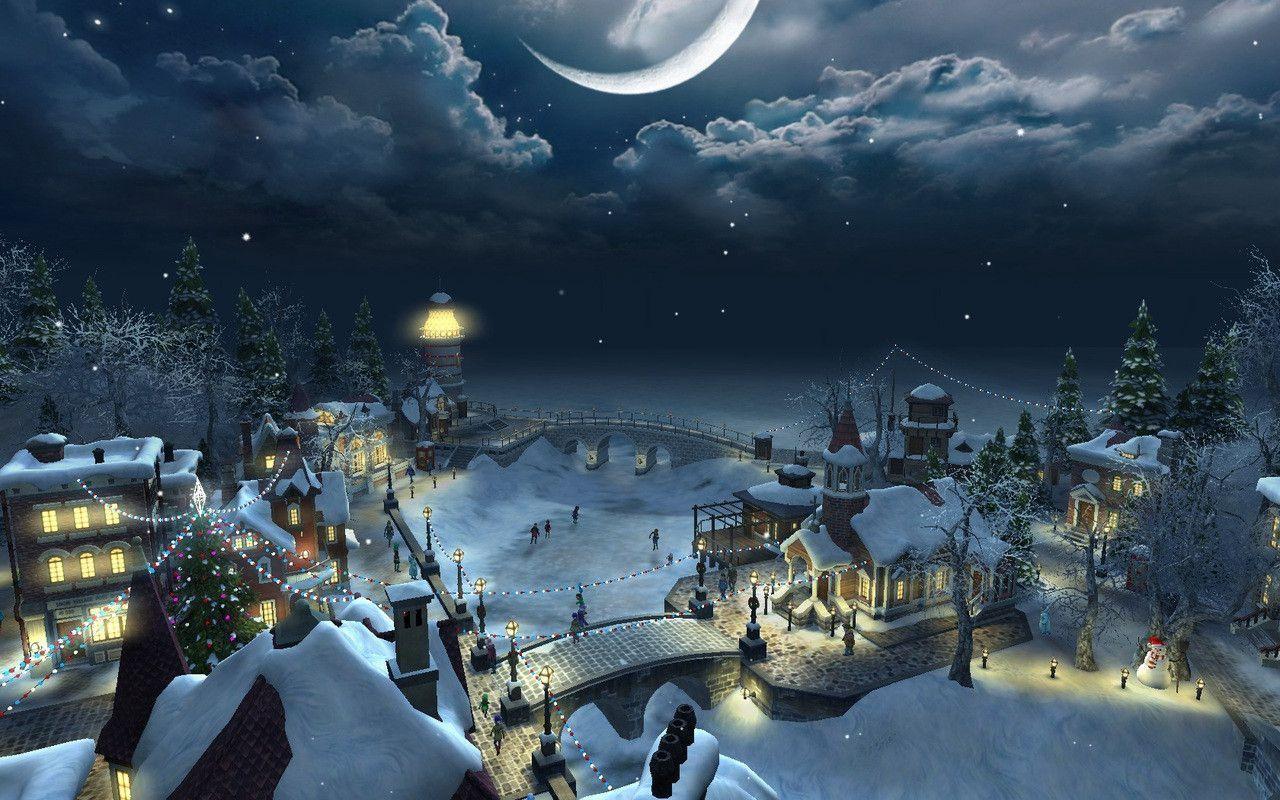 Christmas Night Wallpaper Free Christmas Night