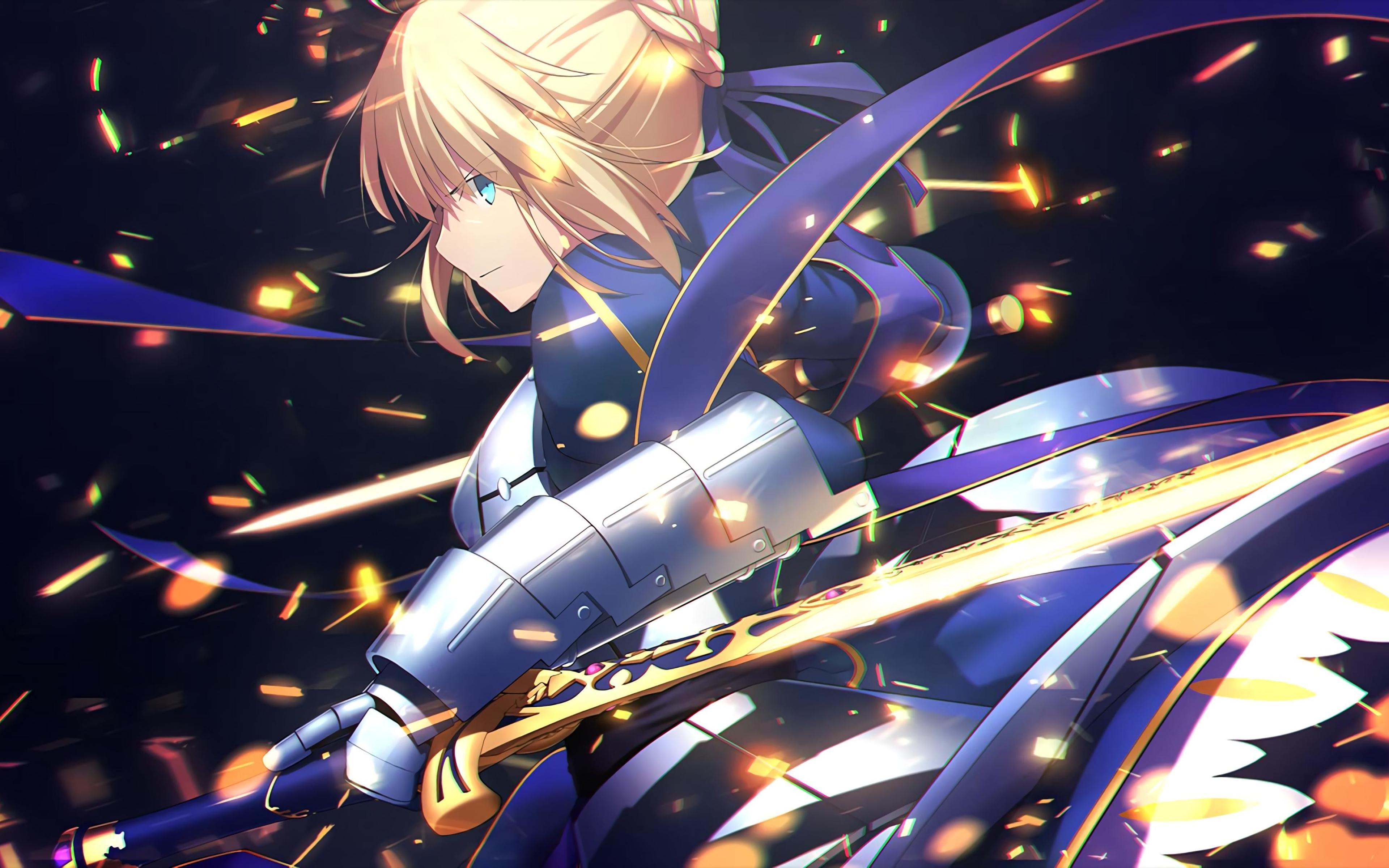 Download Wallpaper Artoria Pendragon, Fate Stay Night, Saber, Manga, Alter, TYPE MOON, Fate Series For Desktop With Resolution 3840x2400. High Quality HD Picture Wallpaper