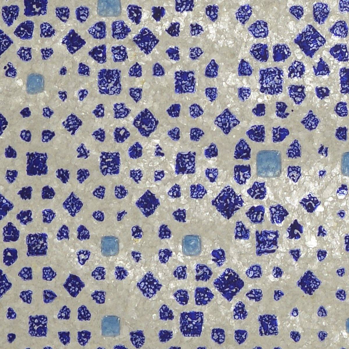 Phillip Jeffries Pena Palace China Blue on Quartz Wallpaper