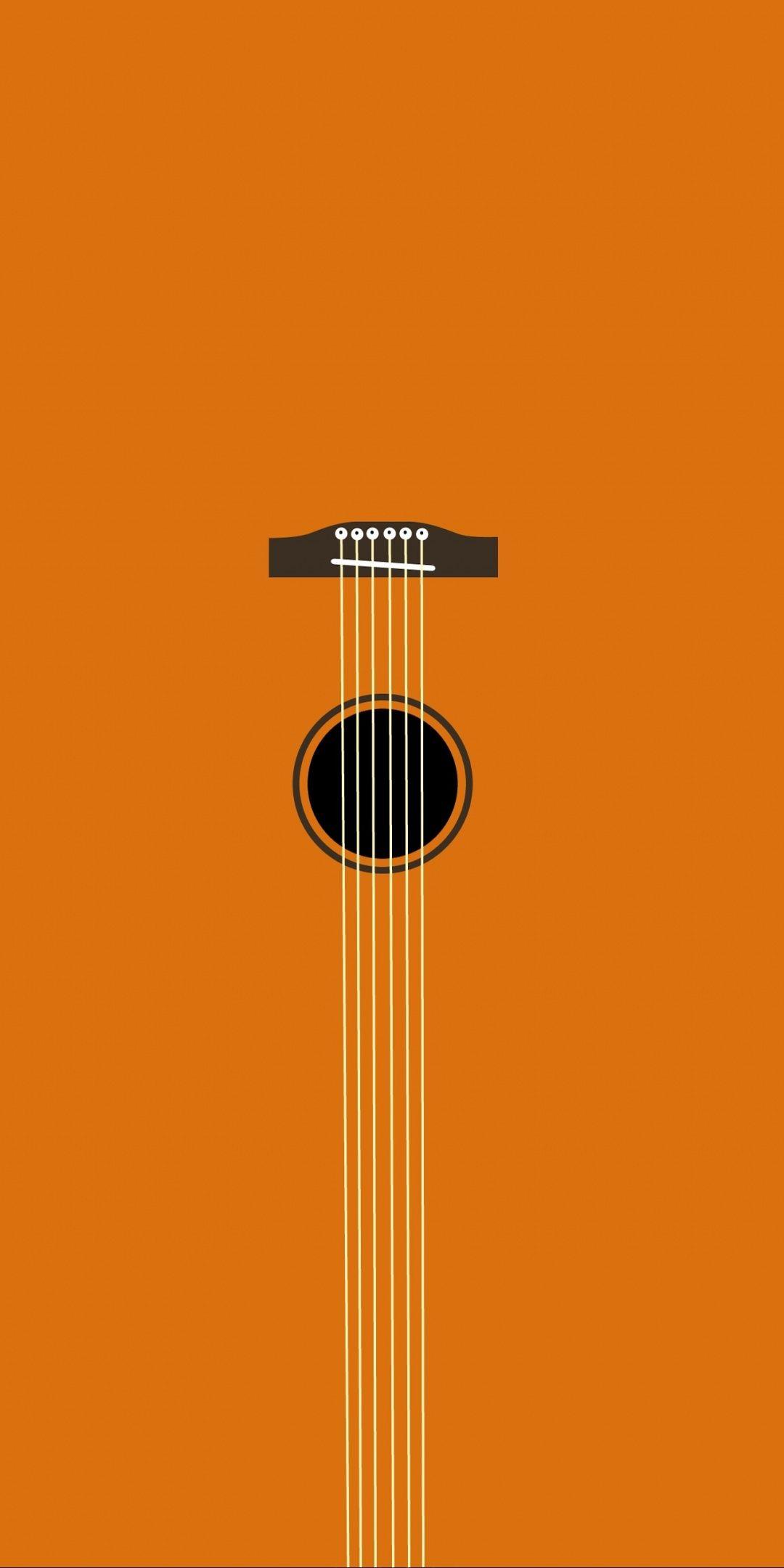 Minimal, music, guitar, art, 1080x2160 wallpaper in 2019