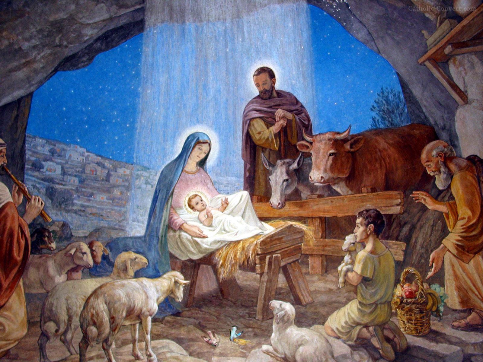 Free Christmas Nativity Wallpaper