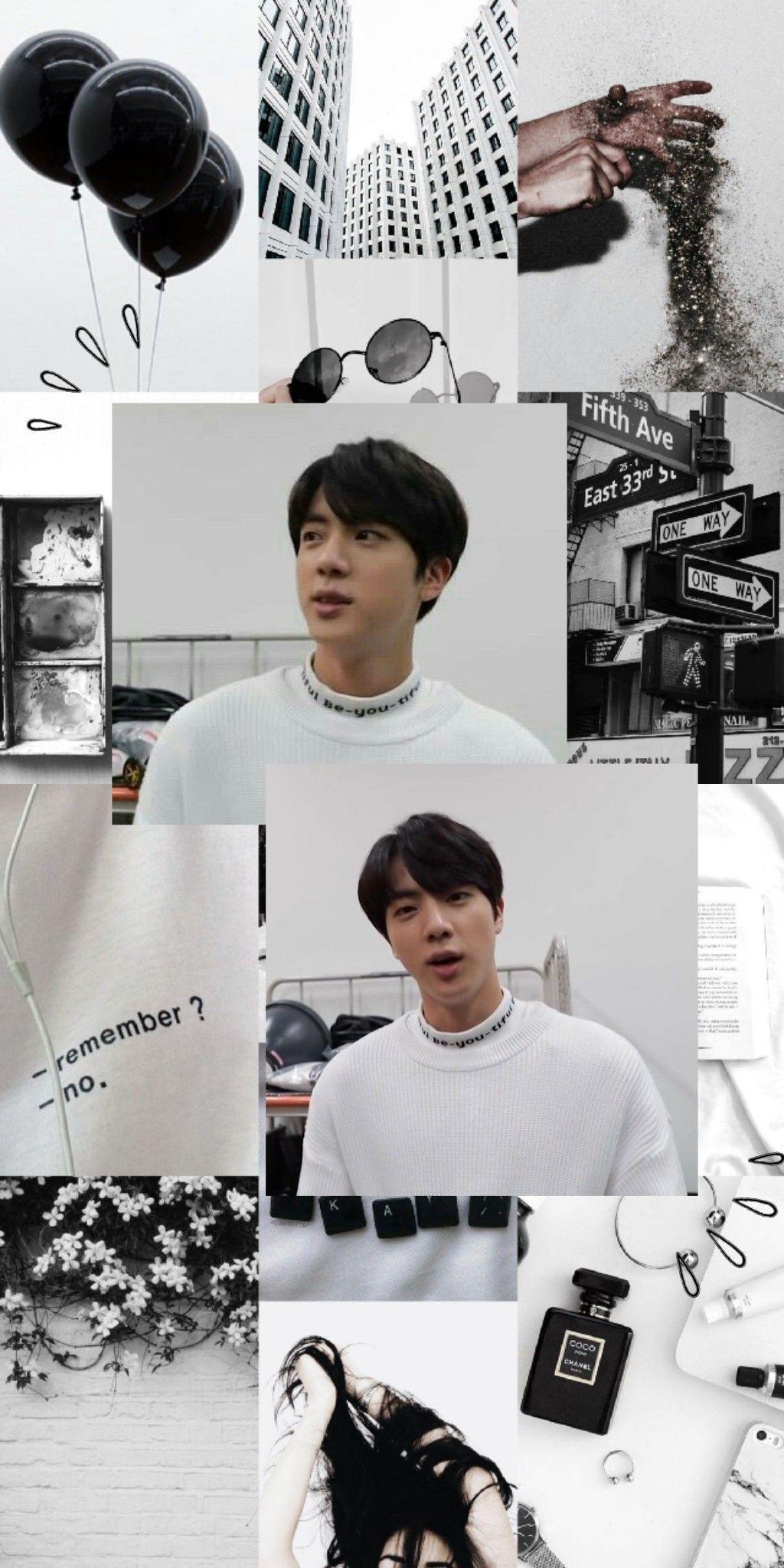 Bts jin white aesthetic Wallpapers Download