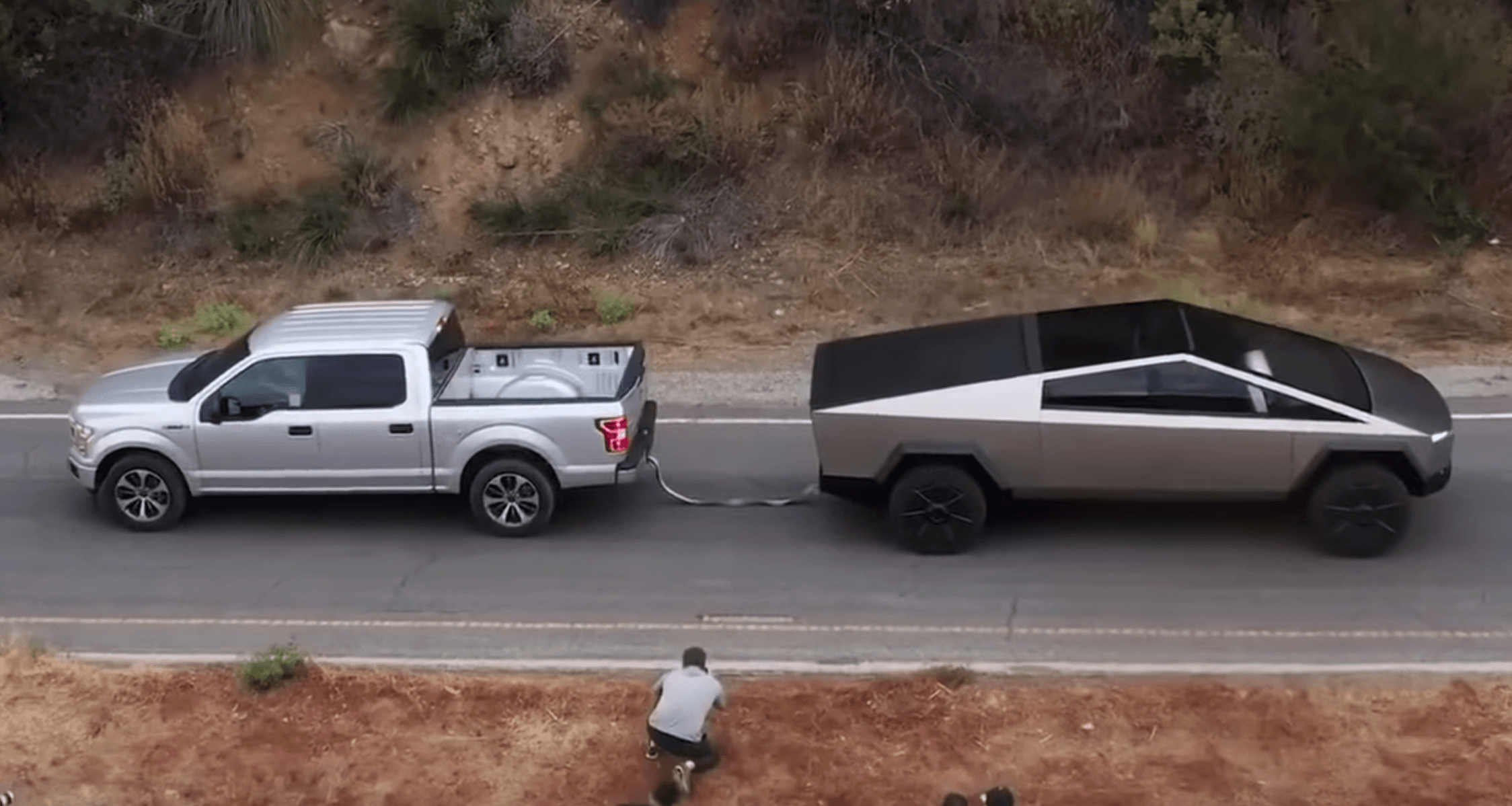 Tesla's Cybertruck Tug Of War Against A Ford F 150 Proves