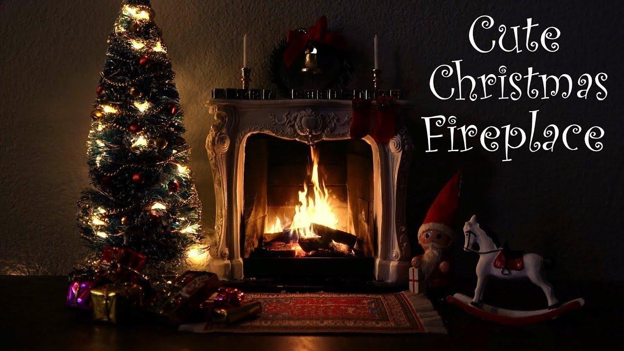 Cute Christmas Fireplace Scene with Soft Crackling Fire Sounds