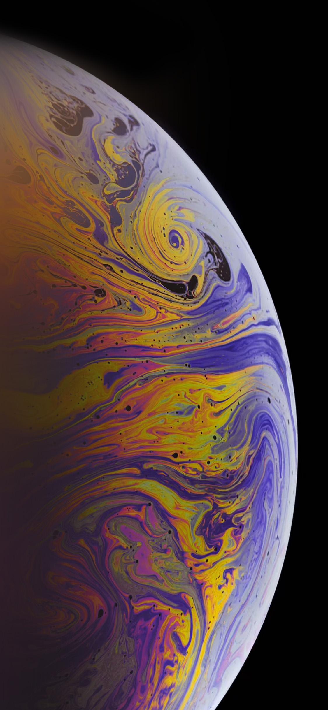 Apple Bubble Rainbow Iphone Xs Max Art Dark Wallpaper