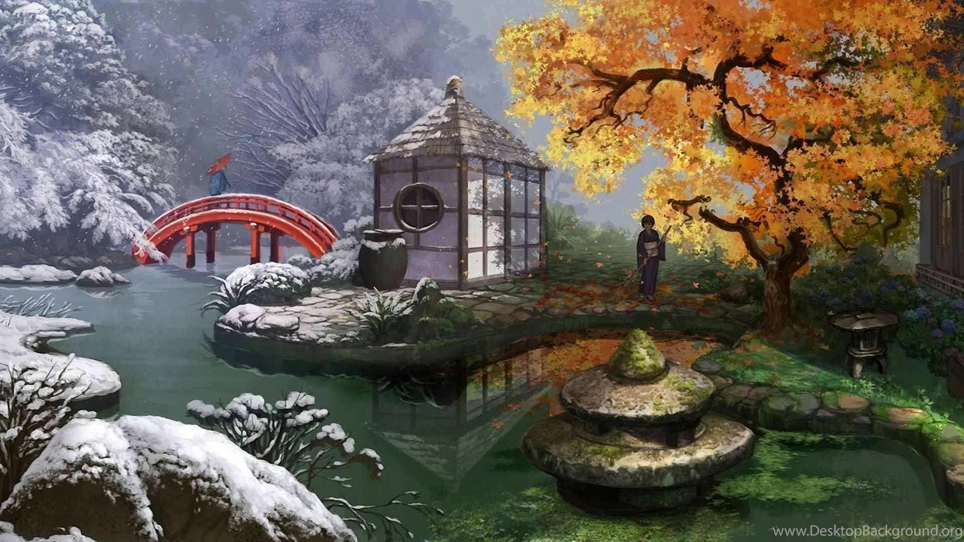 Japan Art Desktop Wallpapers - Wallpaper Cave