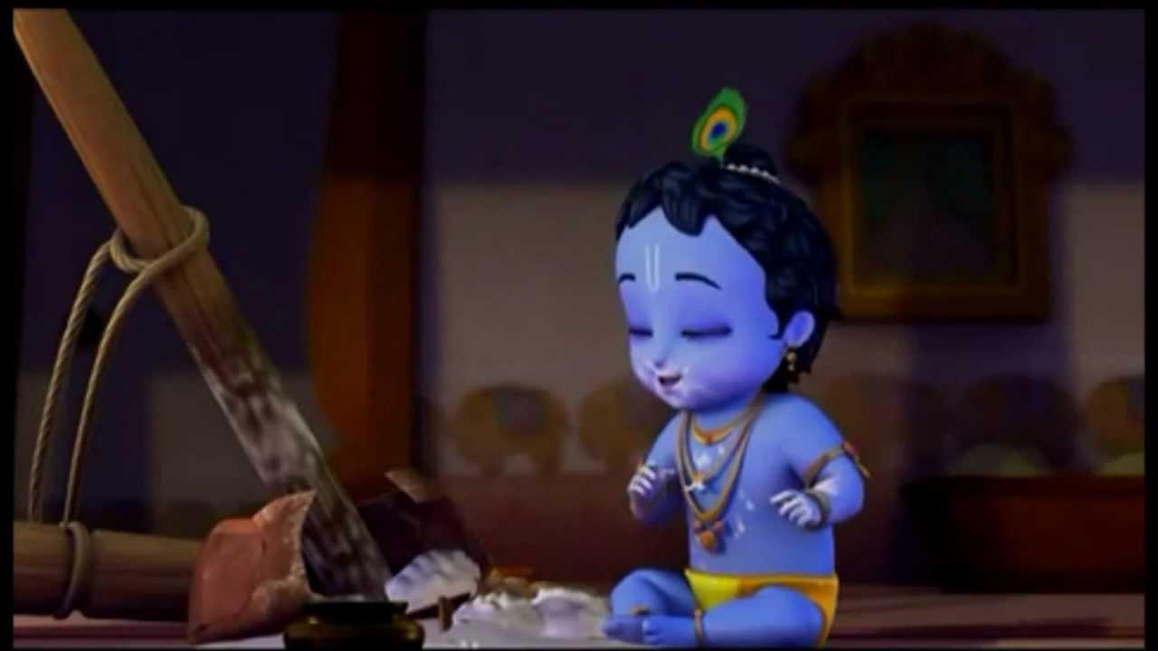 Lovely Animated Krishna Wallpaper HD