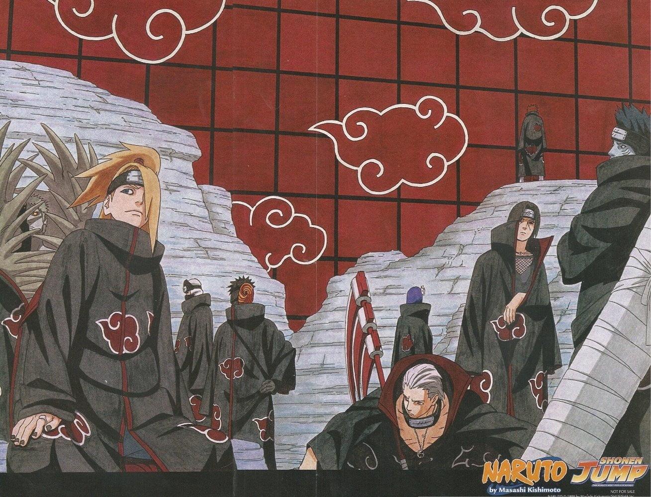 Naruto Shonen Jump Akatsuki Wallpaper, Anime, Deidara