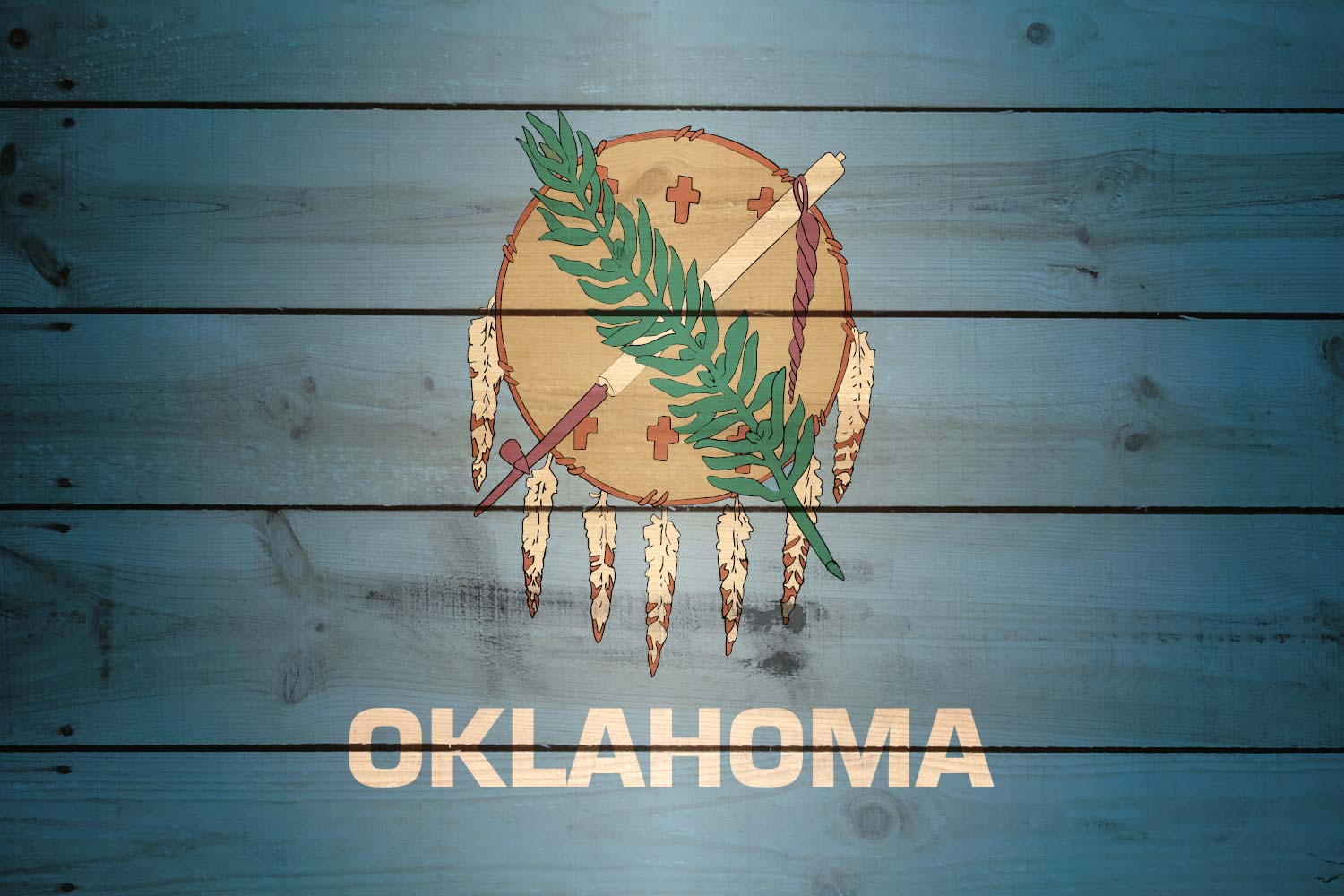 Oklahoman Flag Metal (Flag of Oklahoma) it for free
