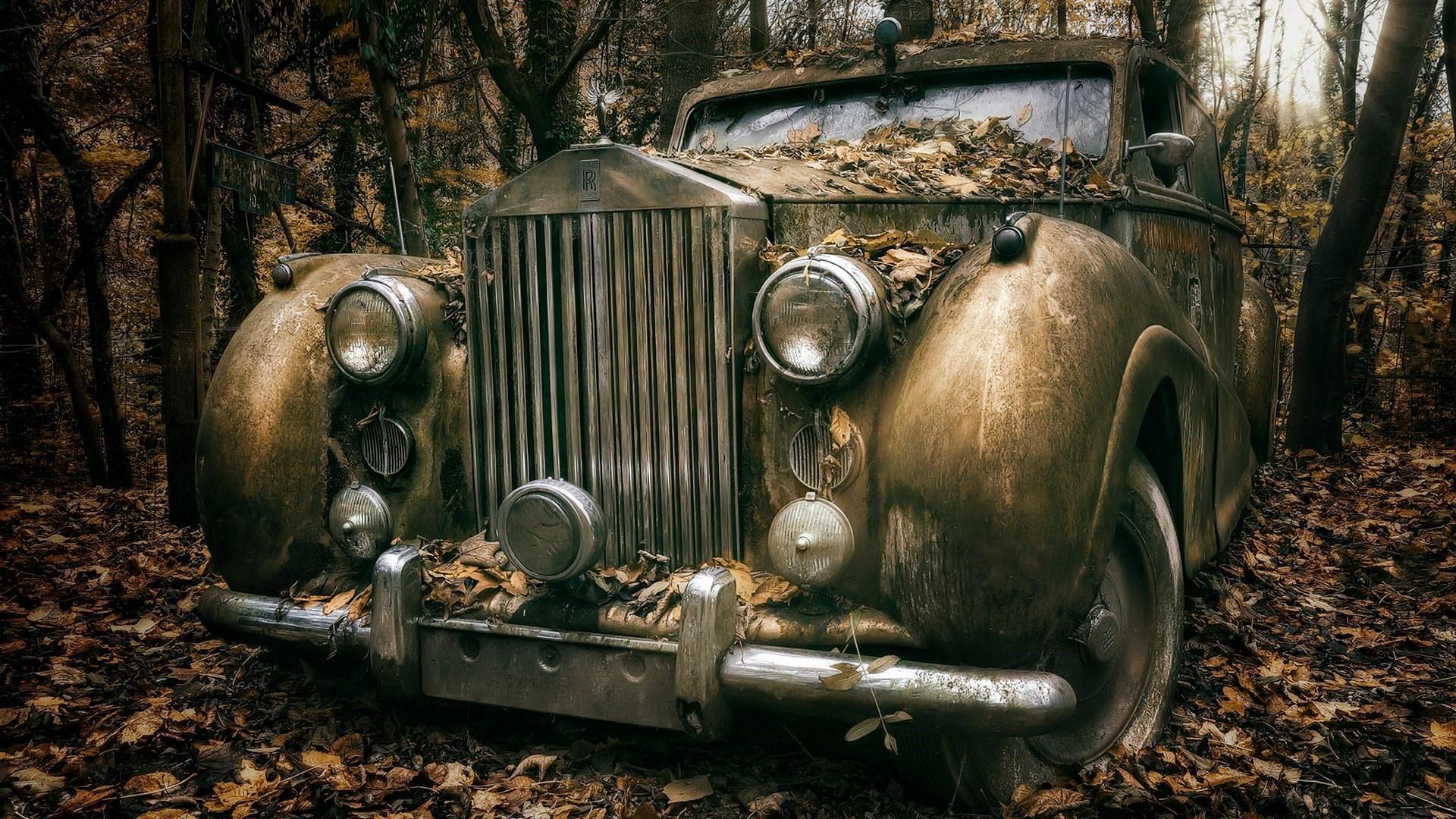 Landscape Portrait Royce Vintage Cars Free Wallpaper