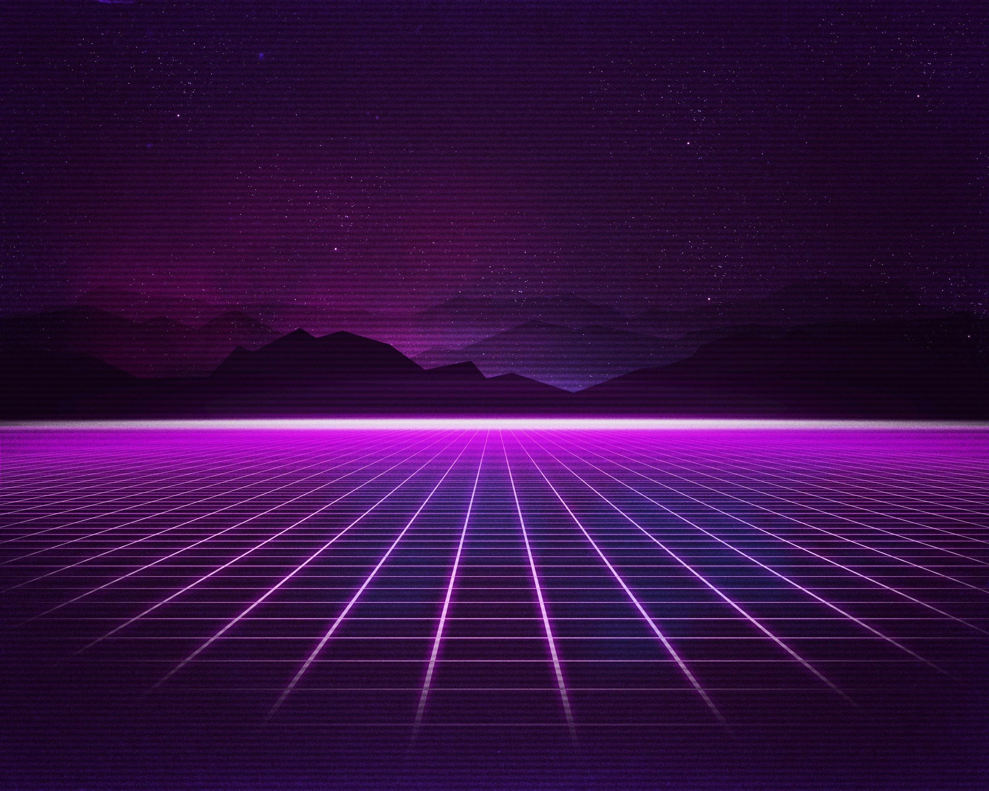 Stunning Synthwave Desktop Wallpaper image For Free