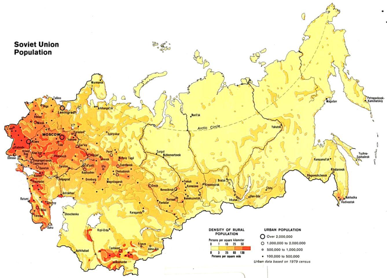 Population Map Of Russia