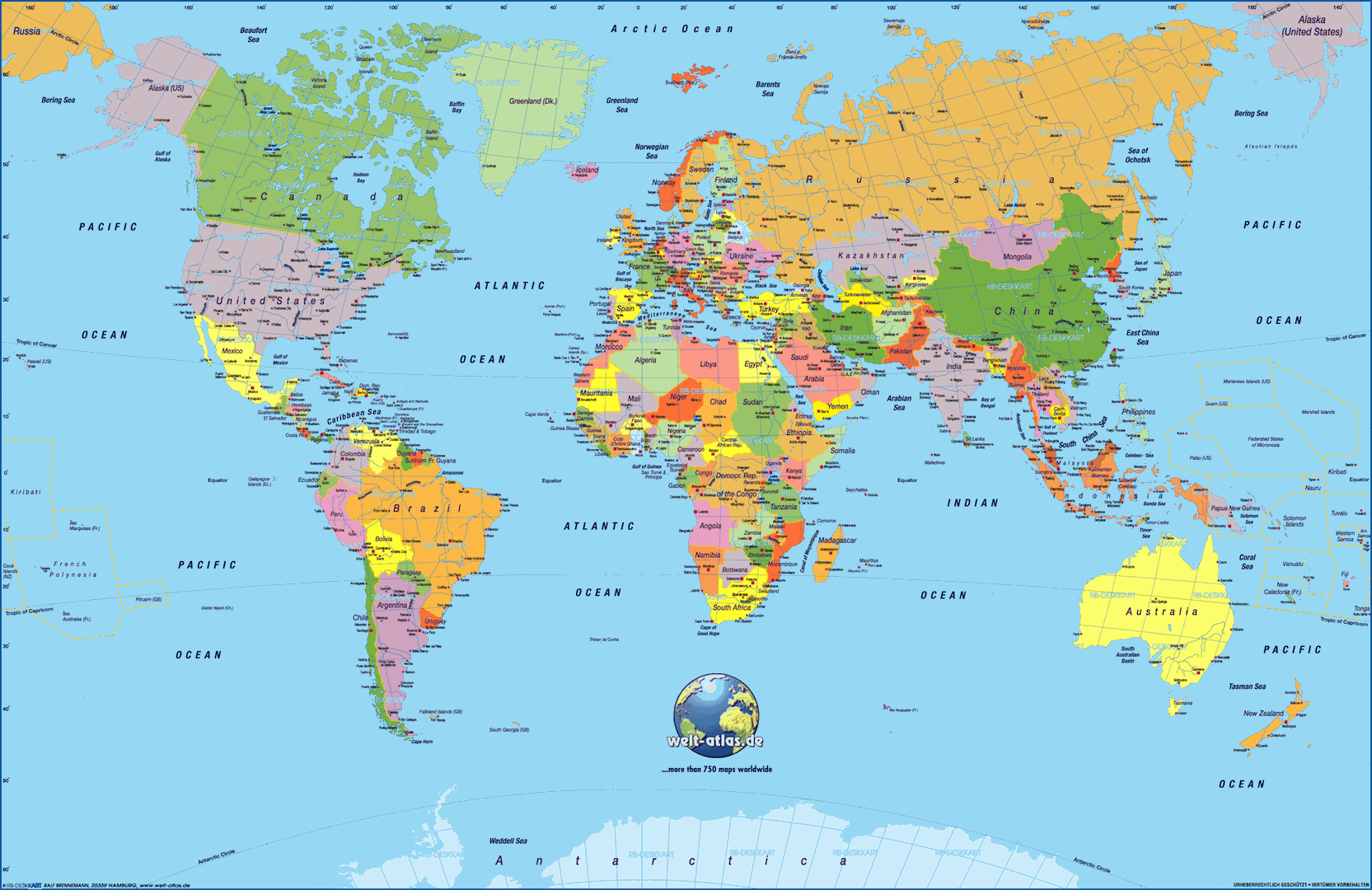 World Map HD 4K. World atlas map, World map printable