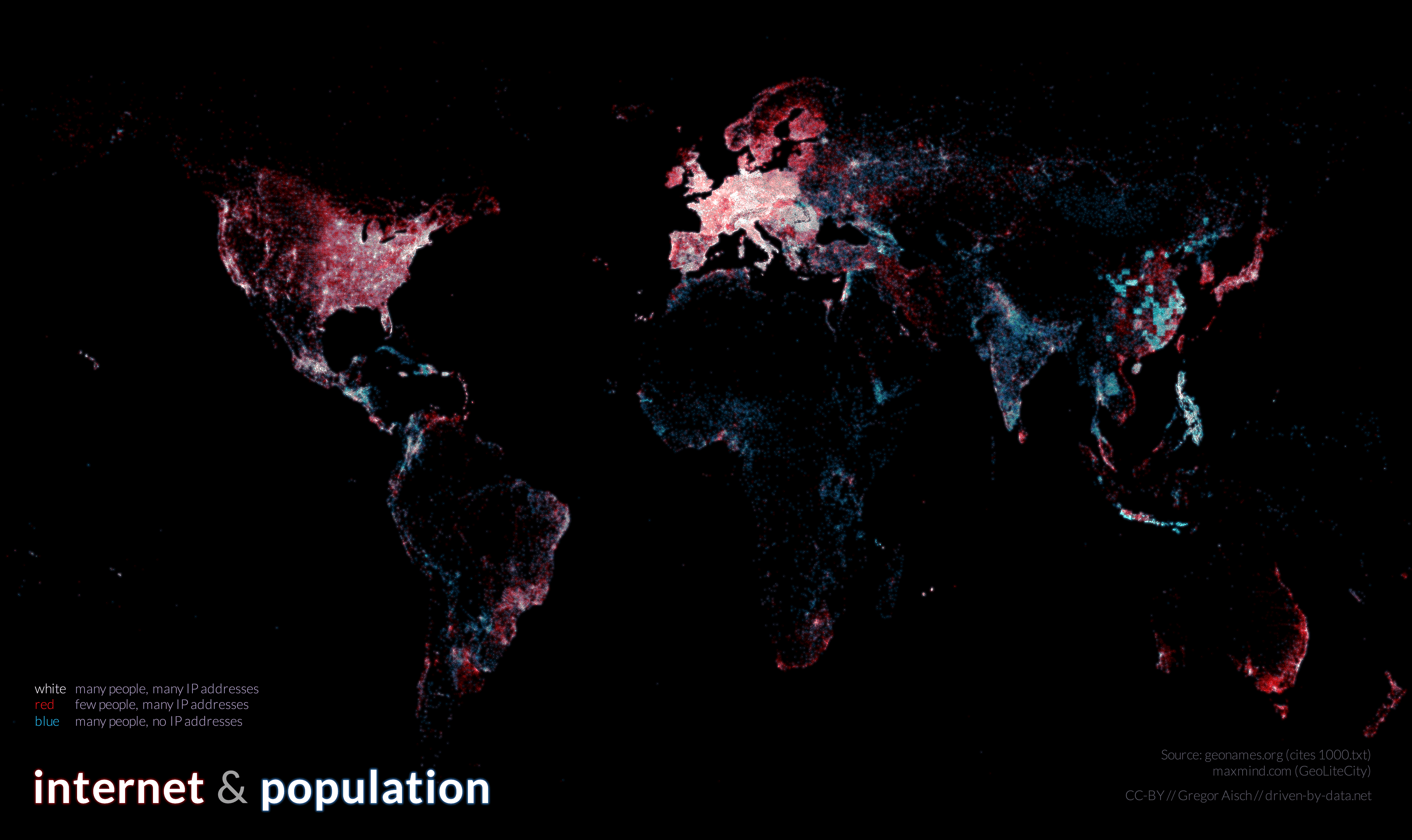 Internet And Population [5040x3000]