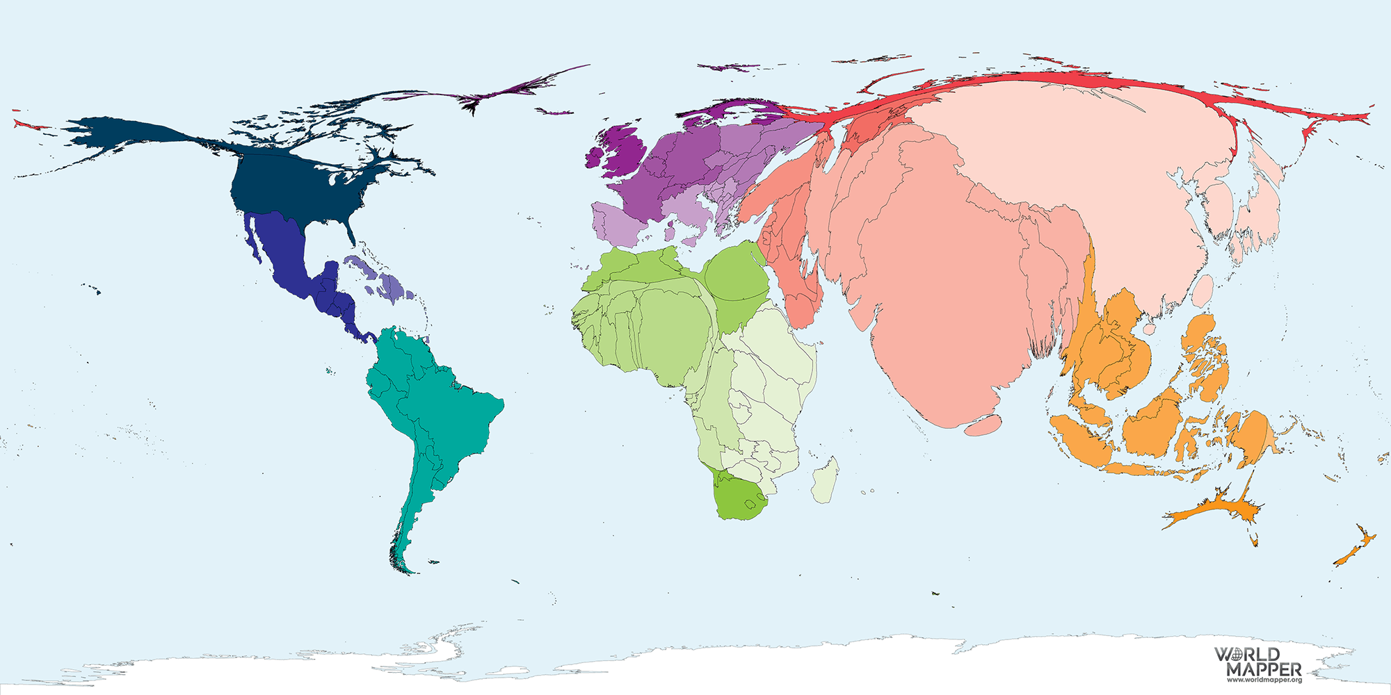 Specific World Map By Population