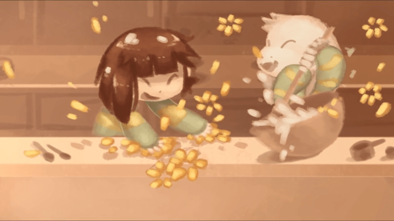 Chara and Asriel's Baking Accident Photo
